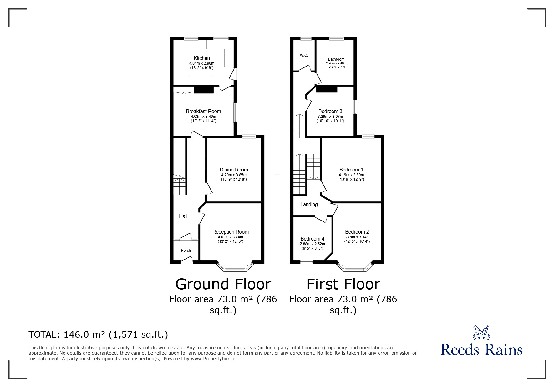 Floorplan of 4 bedroom Mid Terrace House for sale, Priory Road, Liverpool, Merseyside, L4