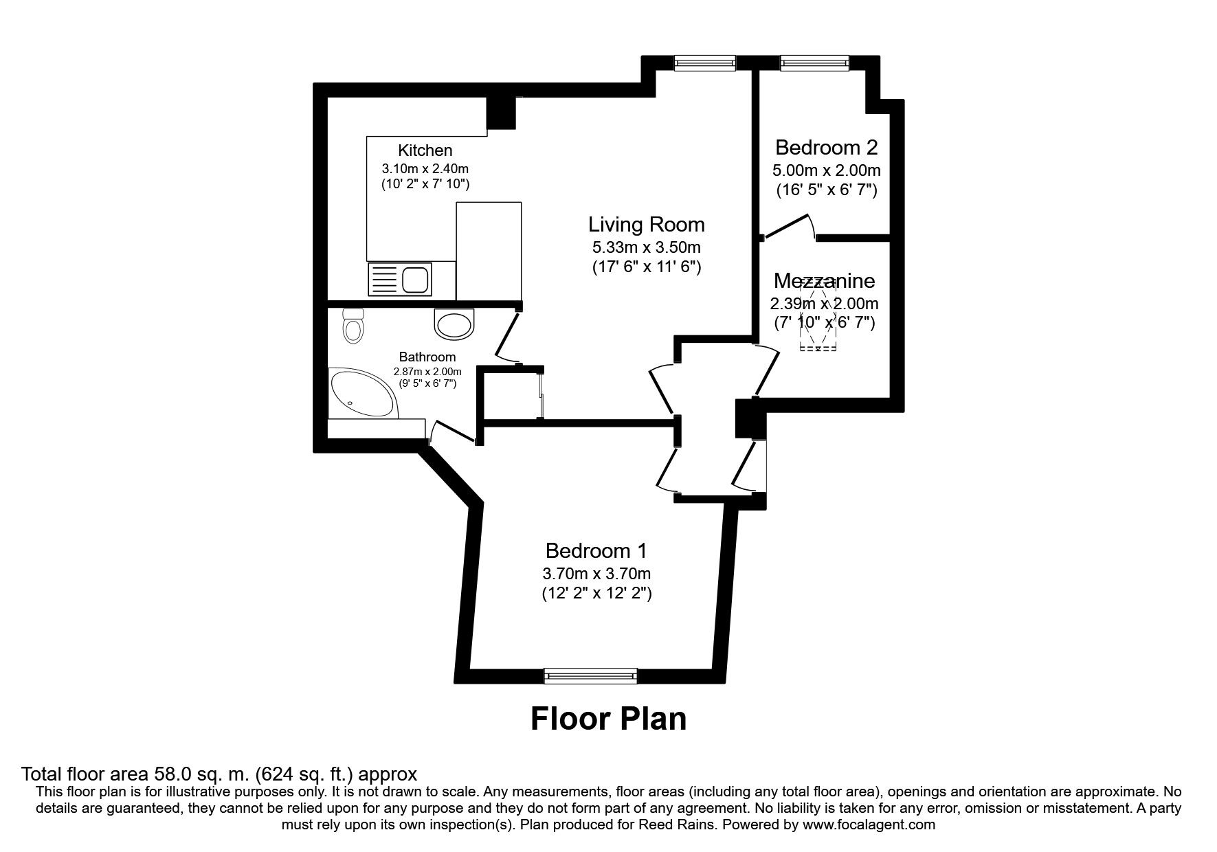 Floorplan of 2 bedroom  Flat for sale, North John Street, Liverpool, L2