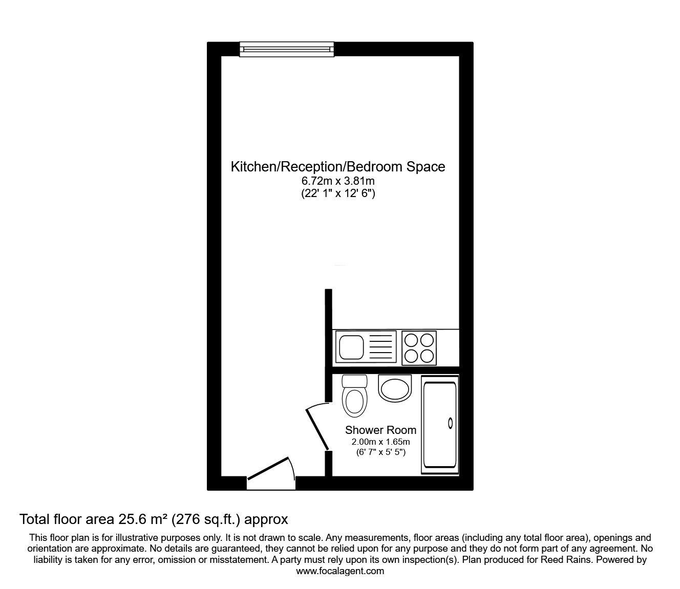 Floorplan of  Flat to rent, Plaza Boulevard, Liverpool, Merseyside, L8