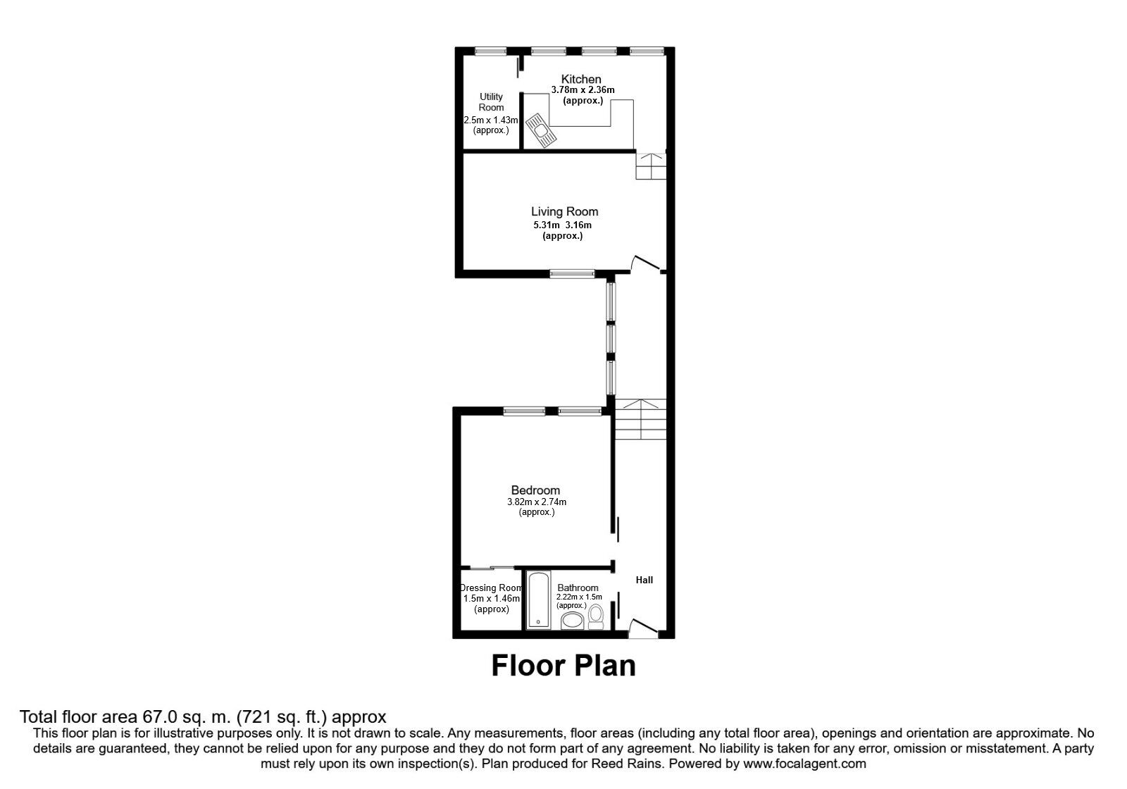 Floorplan of 1 bedroom  Flat for sale, Water Street, Liverpool, Merseyside, L3