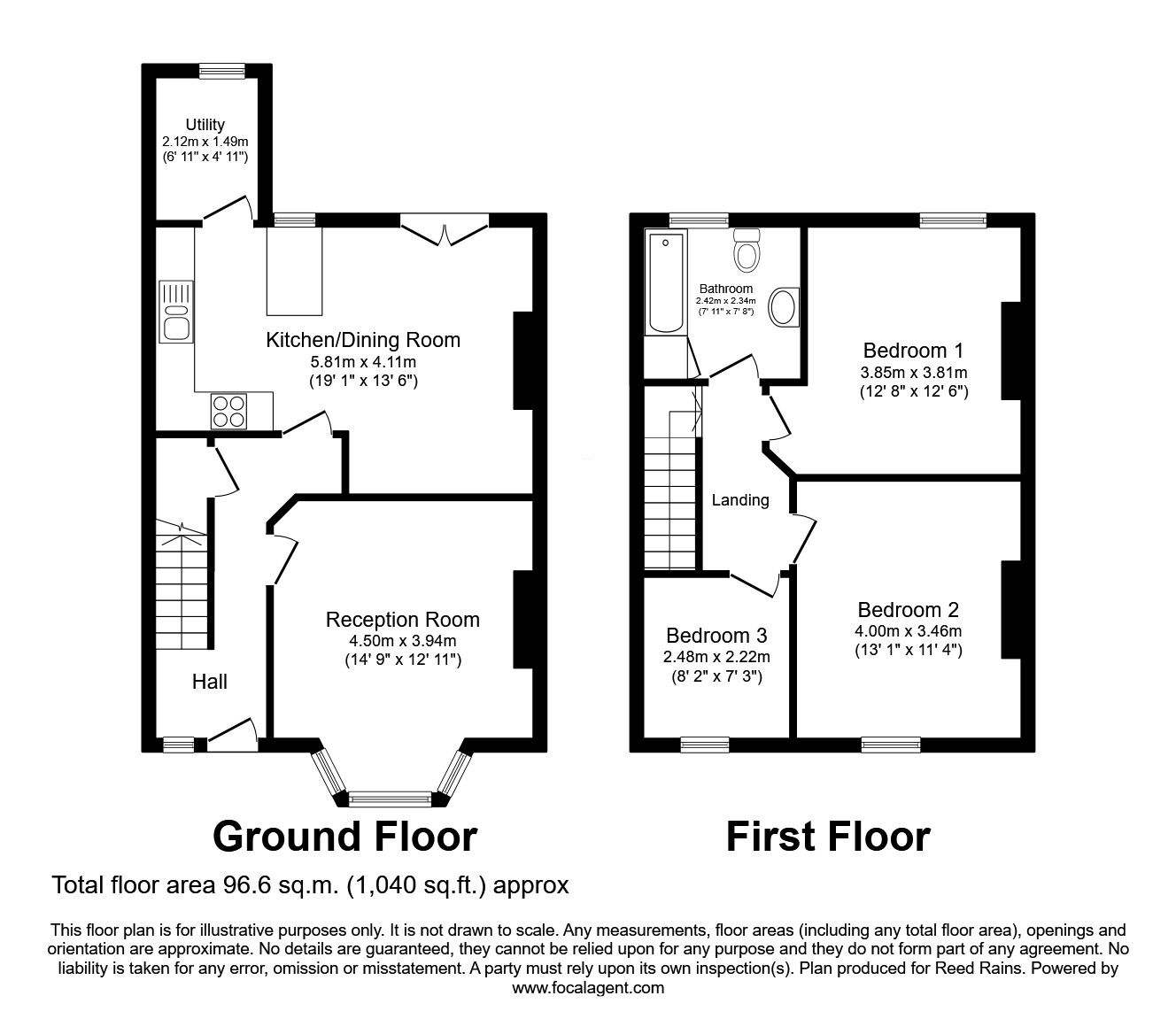 Floorplan of 3 bedroom Mid Terrace House for sale, Barrington Road, Liverpool, Merseyside, L15