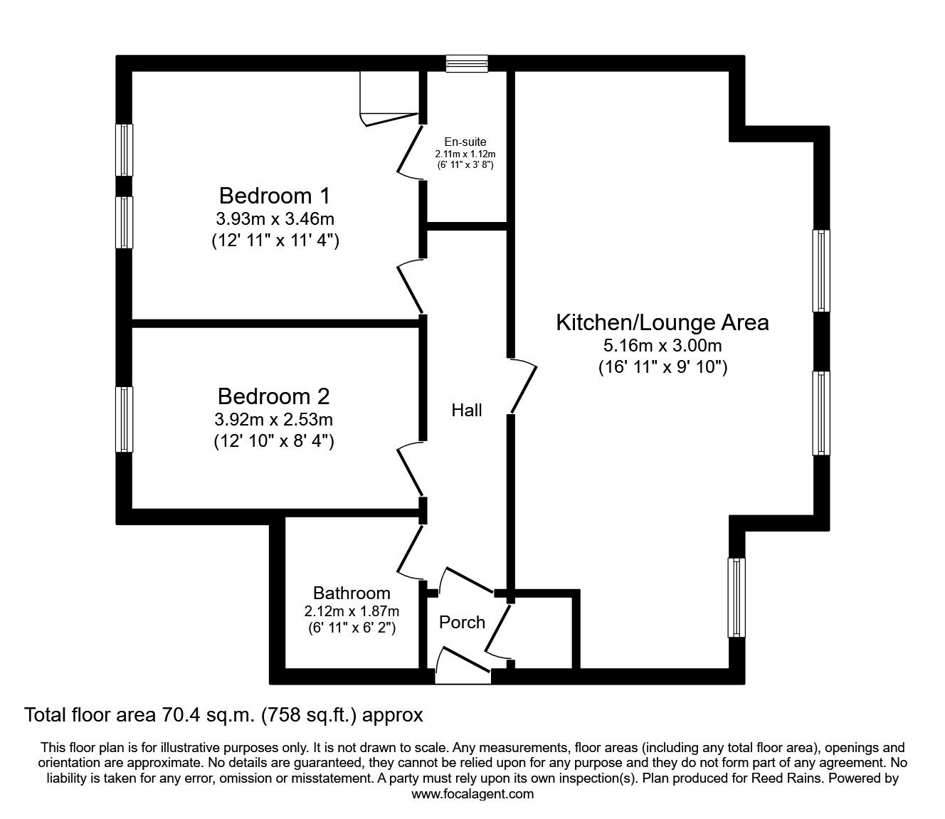 Floorplan of 2 bedroom  Flat for sale, Livingston Drive, Liverpool, Merseyside, L17
