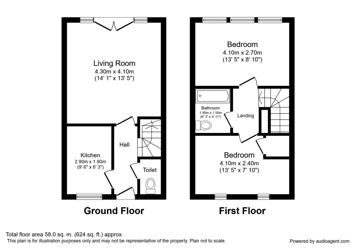 Floorplan of 2 bedroom Mid Terrace House to rent, Wykeham Street, Liverpool, Merseyside, L4