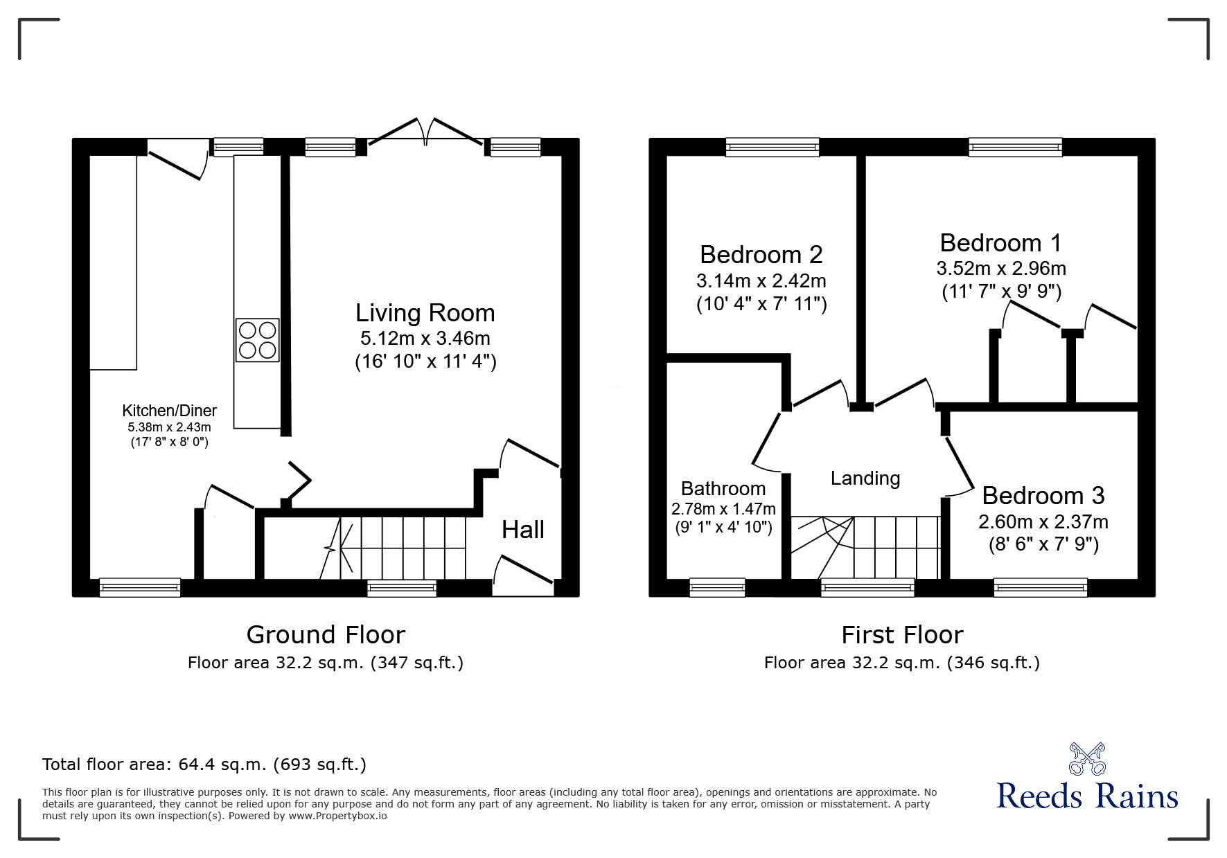 Floorplan of 3 bedroom Mid Terrace House for sale, Allerford Road, Liverpool, Merseyside, L12
