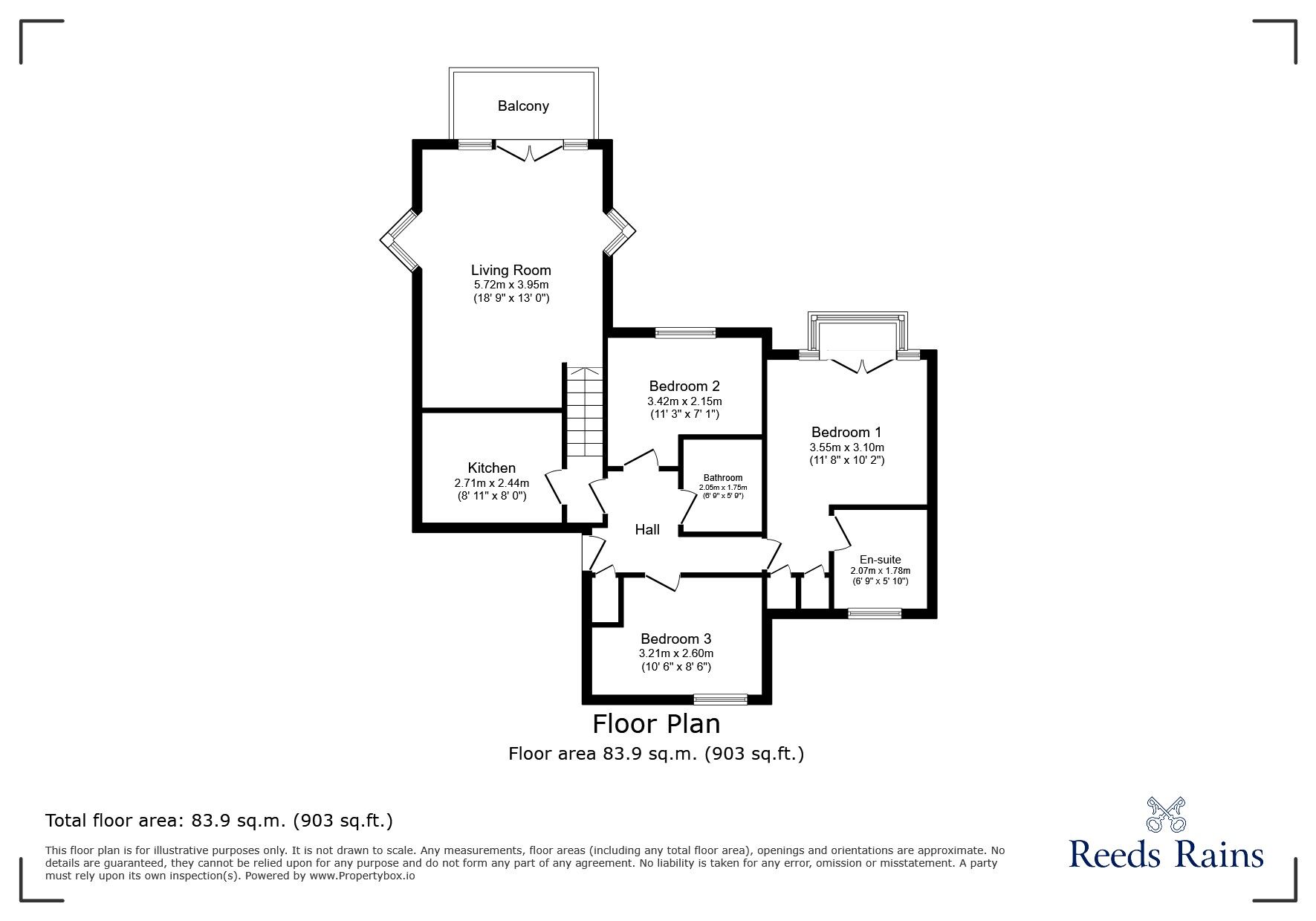 Floorplan of 3 bedroom  Flat for sale, Mariners Wharf, Liverpool, Merseyside, L3