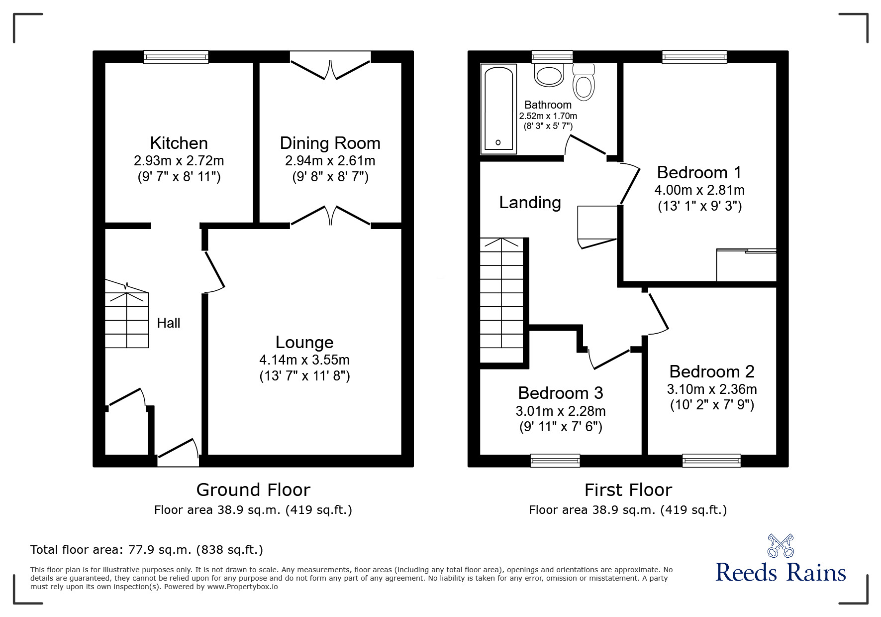 Floorplan of 3 bedroom End Terrace House for sale, Bowland Drive, Liverpool, Merseyside, L21