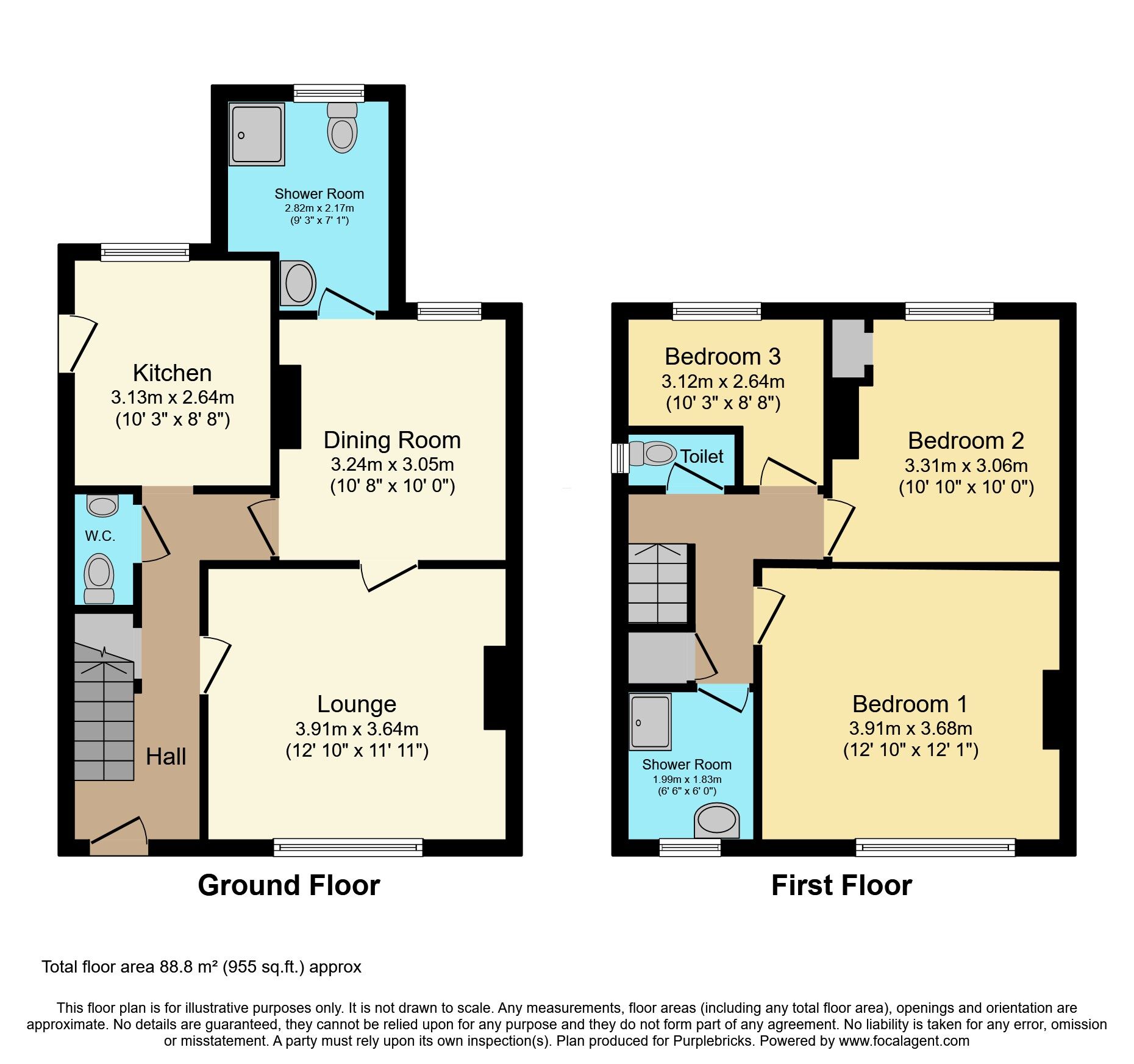 Floorplan of 3 bedroom Semi Detached House to rent, Northfield Road, Bootle, Merseyside, L20