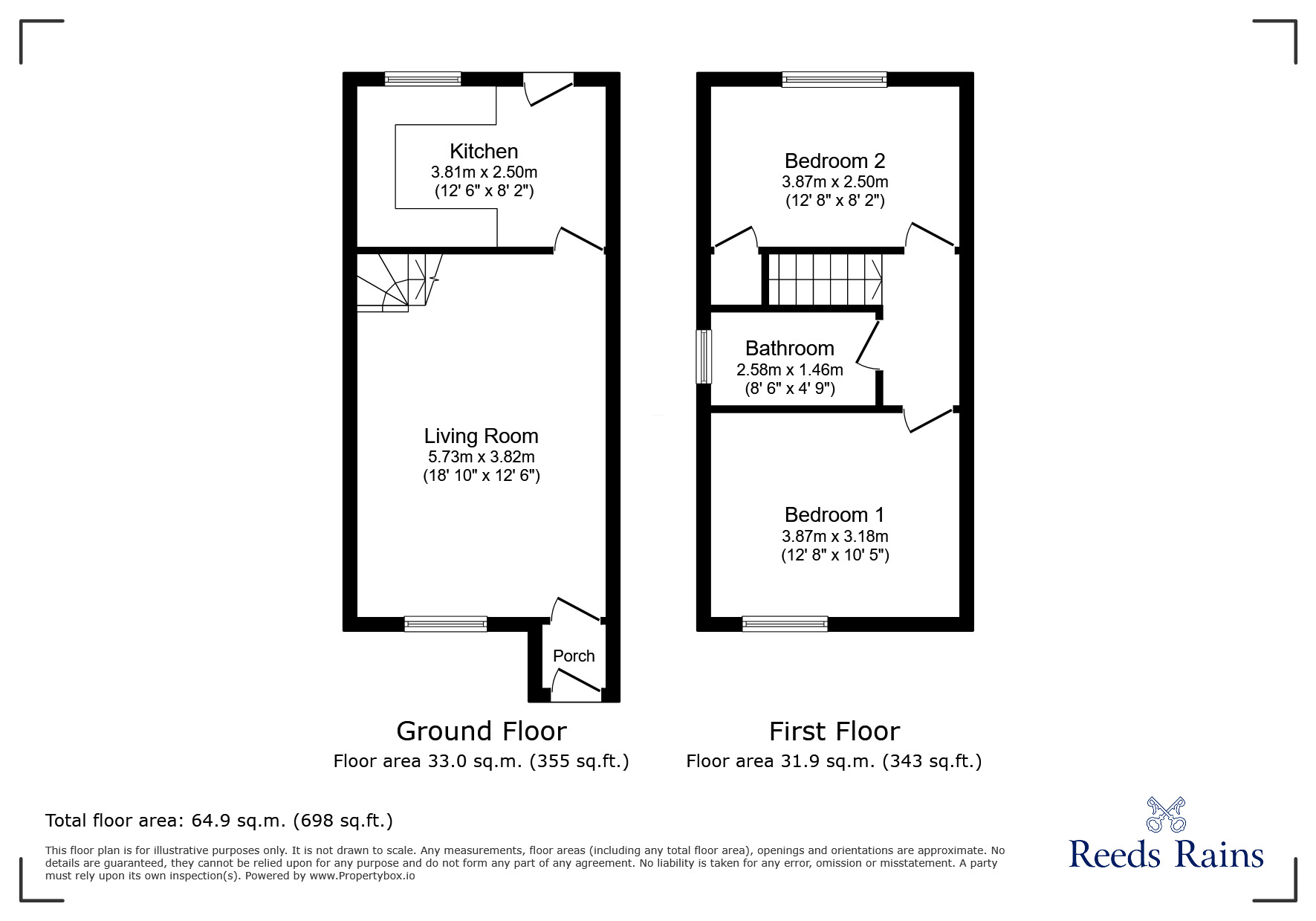 Floorplan of 2 bedroom Semi Detached House for sale, John Lennon Drive, Liverpool, Merseyside, L6