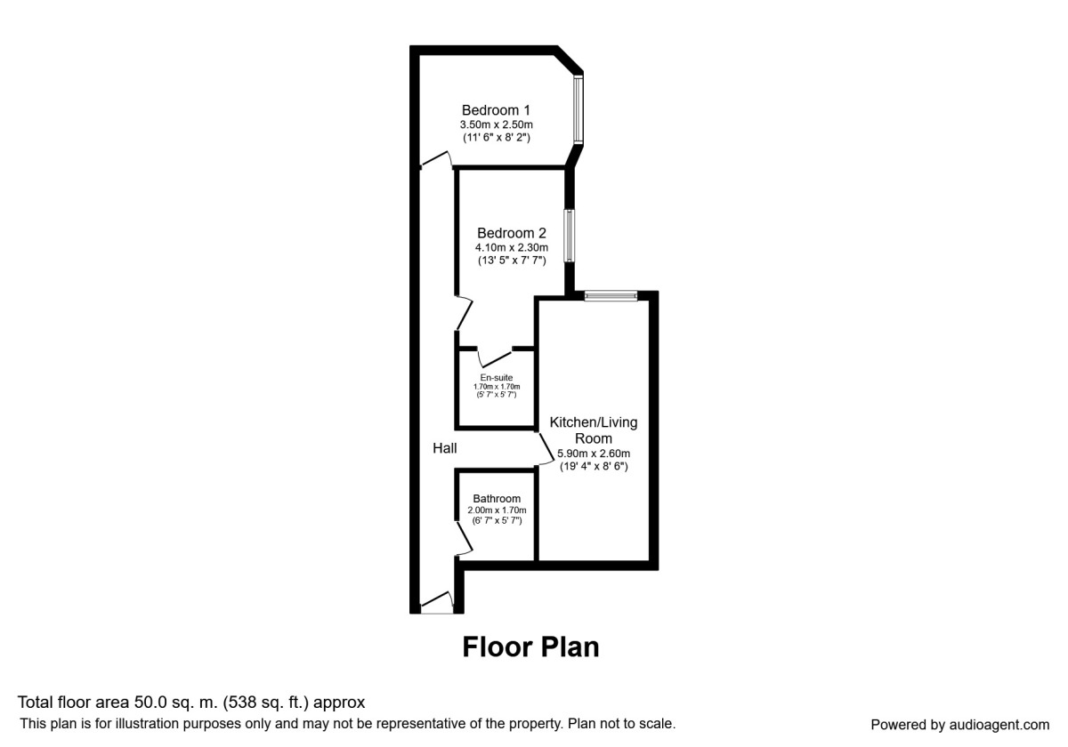 Floorplan of 2 bedroom  Flat to rent, North John Street, Liverpool, Merseyside, L2