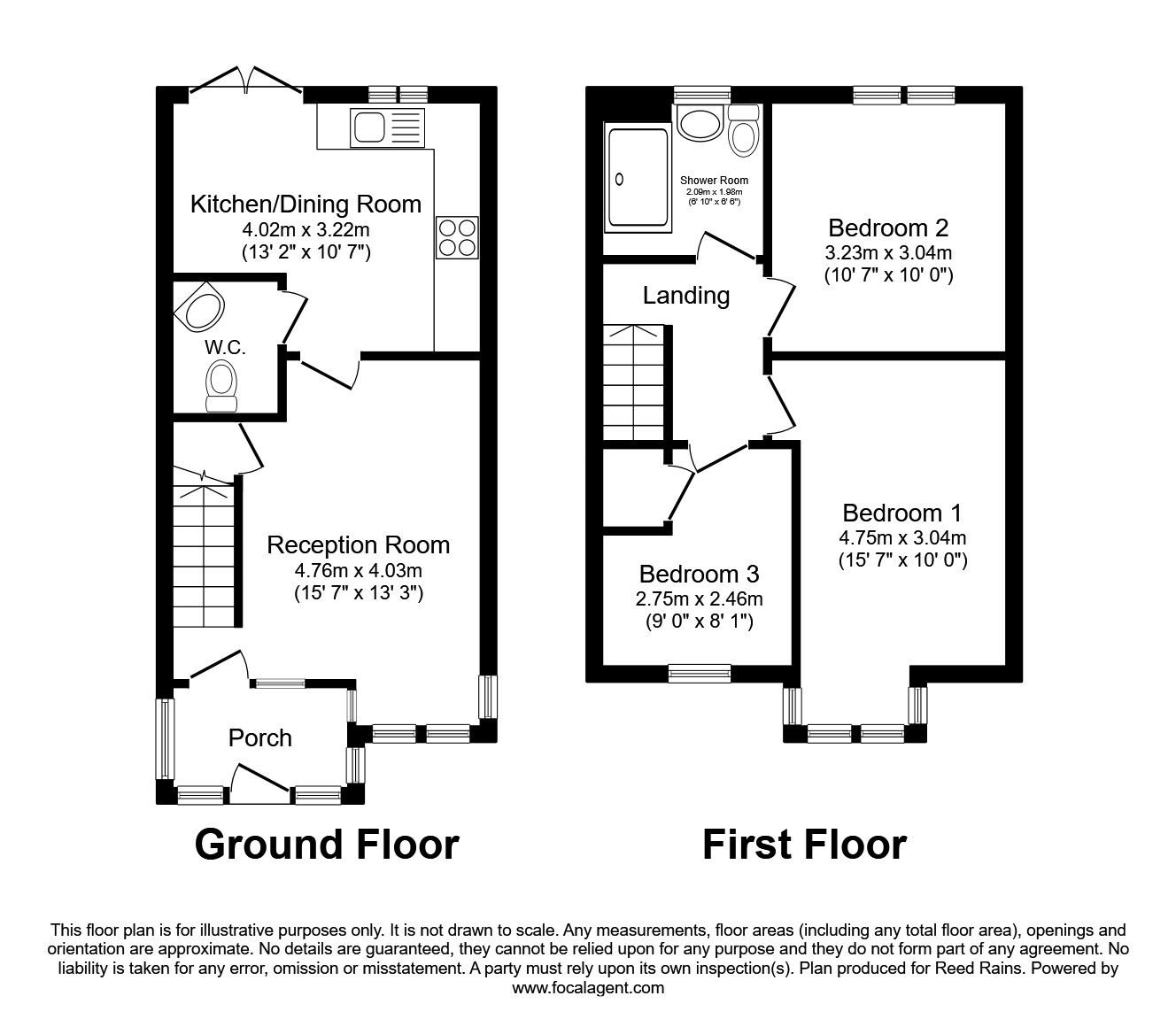 Floorplan of 3 bedroom Mid Terrace House for sale, Winifred Drive, Liverpool, Merseyside, L7