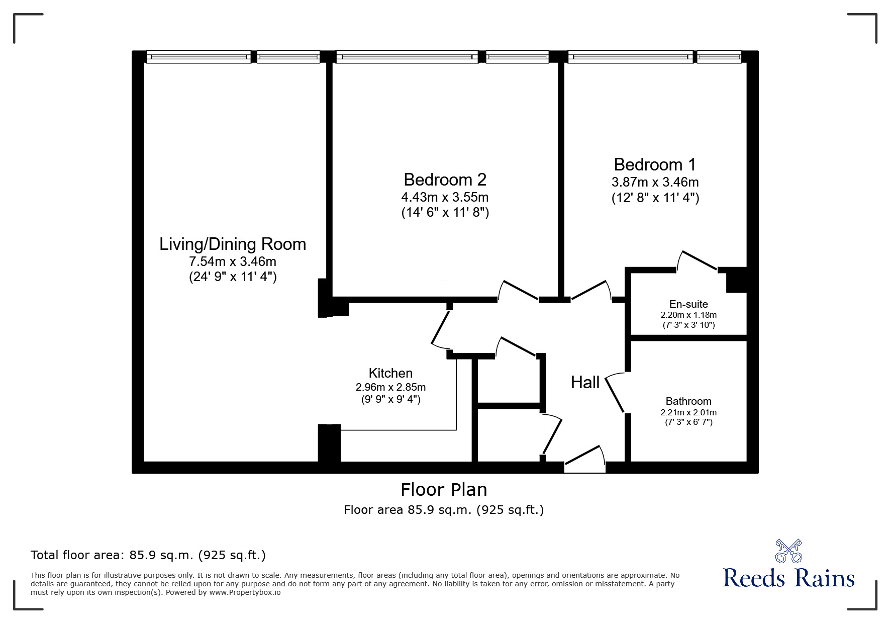 Floorplan of 2 bedroom  Flat for sale, Kenyons Steps, Liverpool, Merseyside, L1