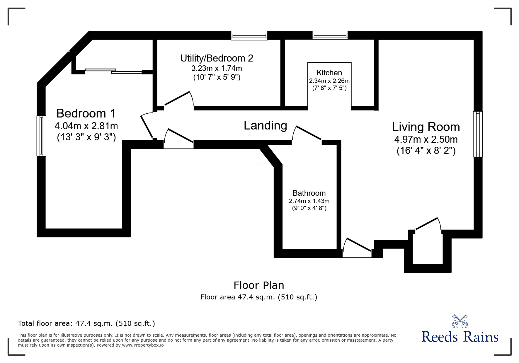 Floorplan of 2 bedroom  Flat for sale, Gambier Terrace, Liverpool, L1