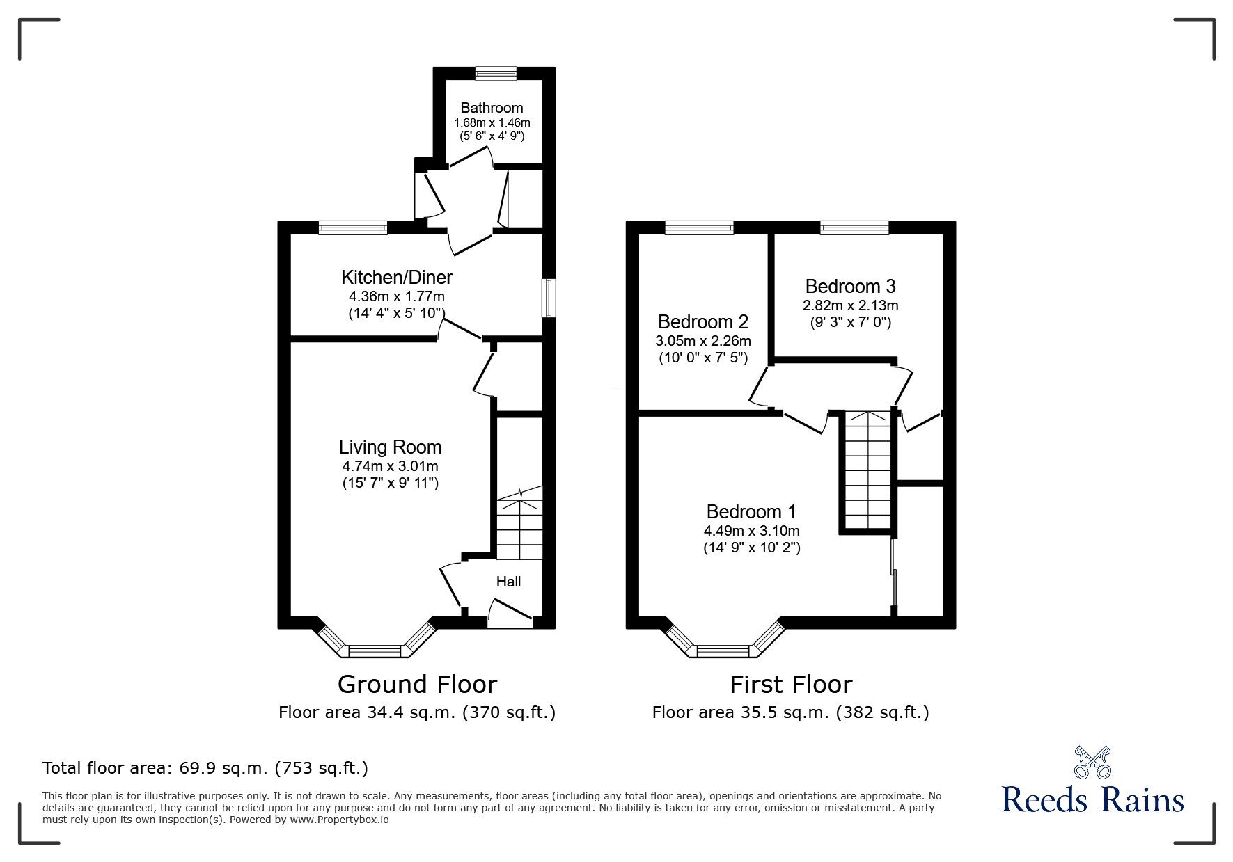 Floorplan of 3 bedroom Mid Terrace House for sale, Elstead Road, Walton, Merseyside, L9