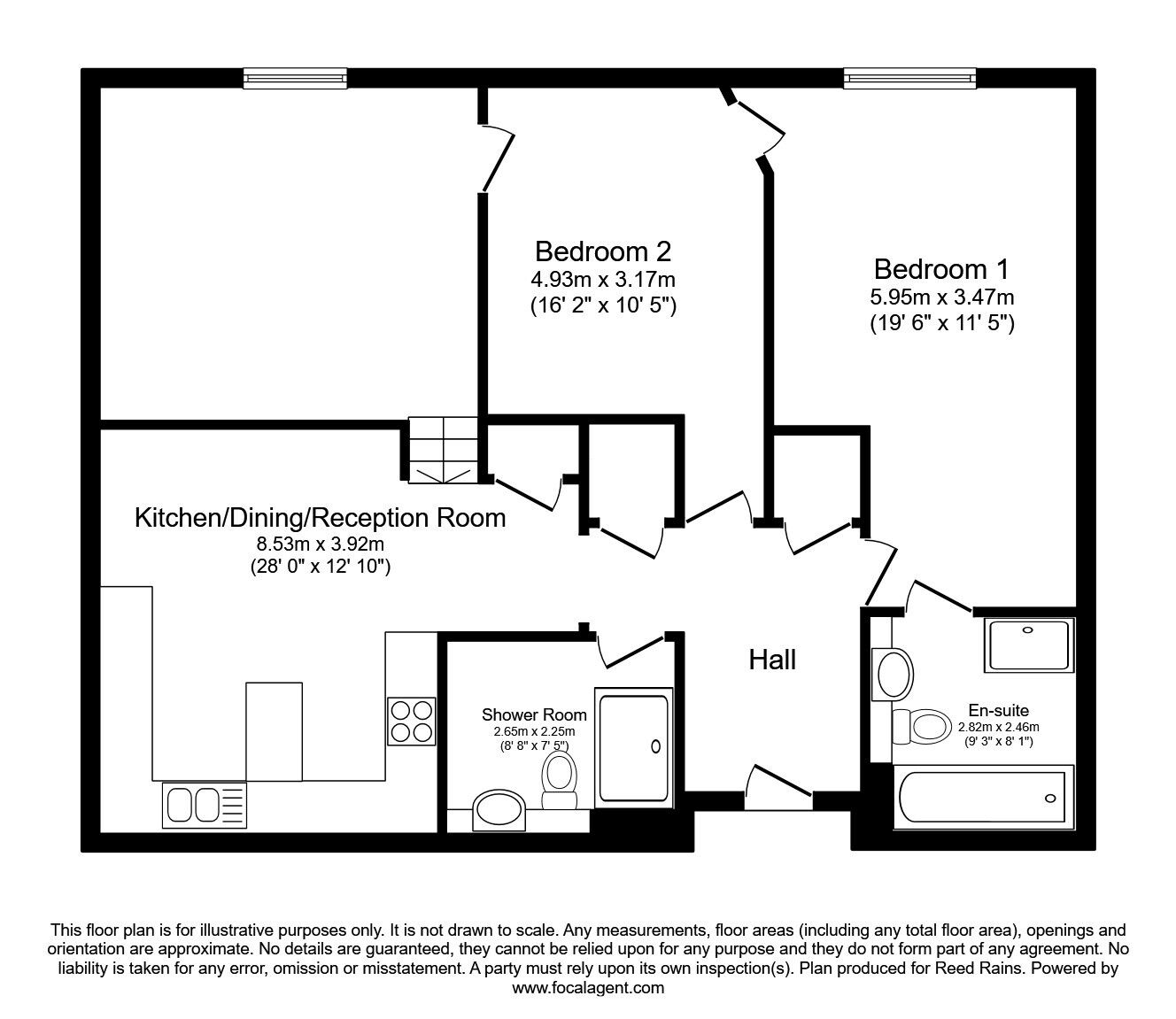 Floorplan of 2 bedroom  Flat for sale, Wapping Quay, Liverpool, Merseyside, L3