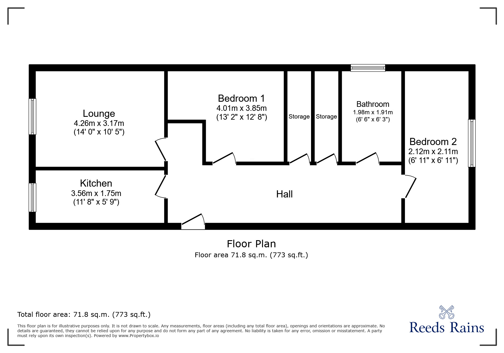 Floorplan of 2 bedroom  Flat to rent, Lower Breck Road, Liverpool, Merseyside, L6