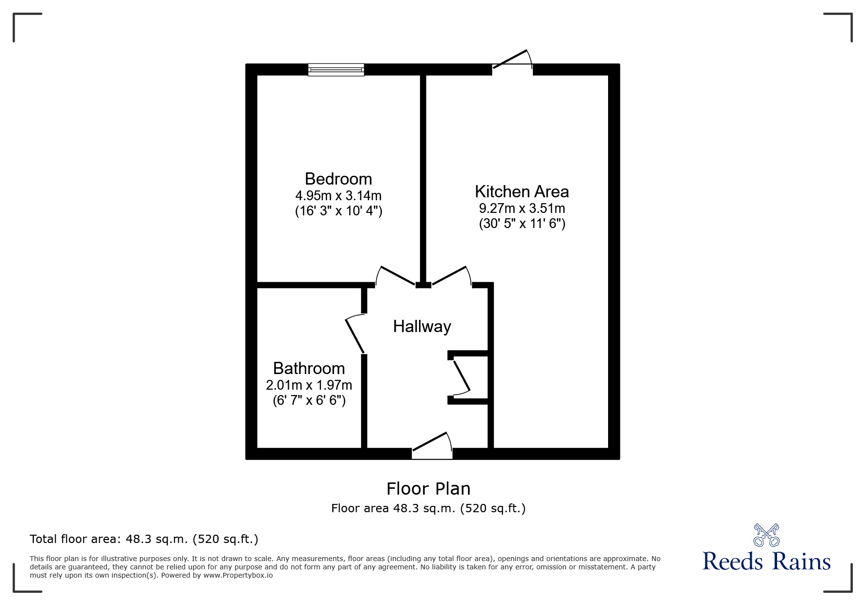 Floorplan of 1 bedroom  Flat to rent, Princes Parade, Liverpool, Merseyside, L3