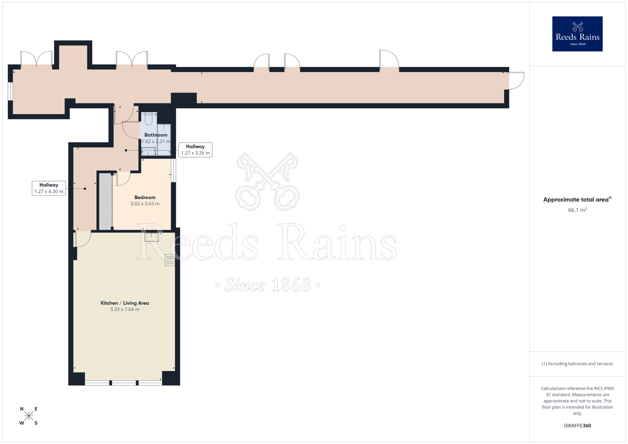 Floorplan of 1 bedroom Flat for sale, Water Street, Liverpool, Merseyside, L3