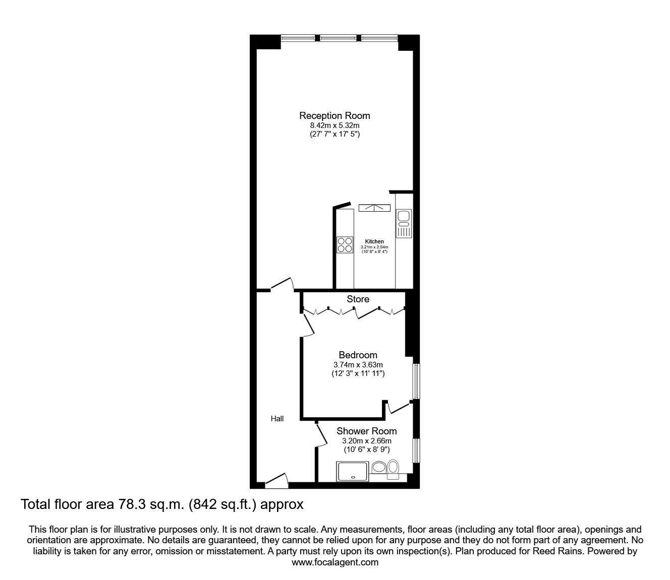 Floorplan of 1 bedroom  Flat for sale, Water Street, Liverpool, Merseyside, L3