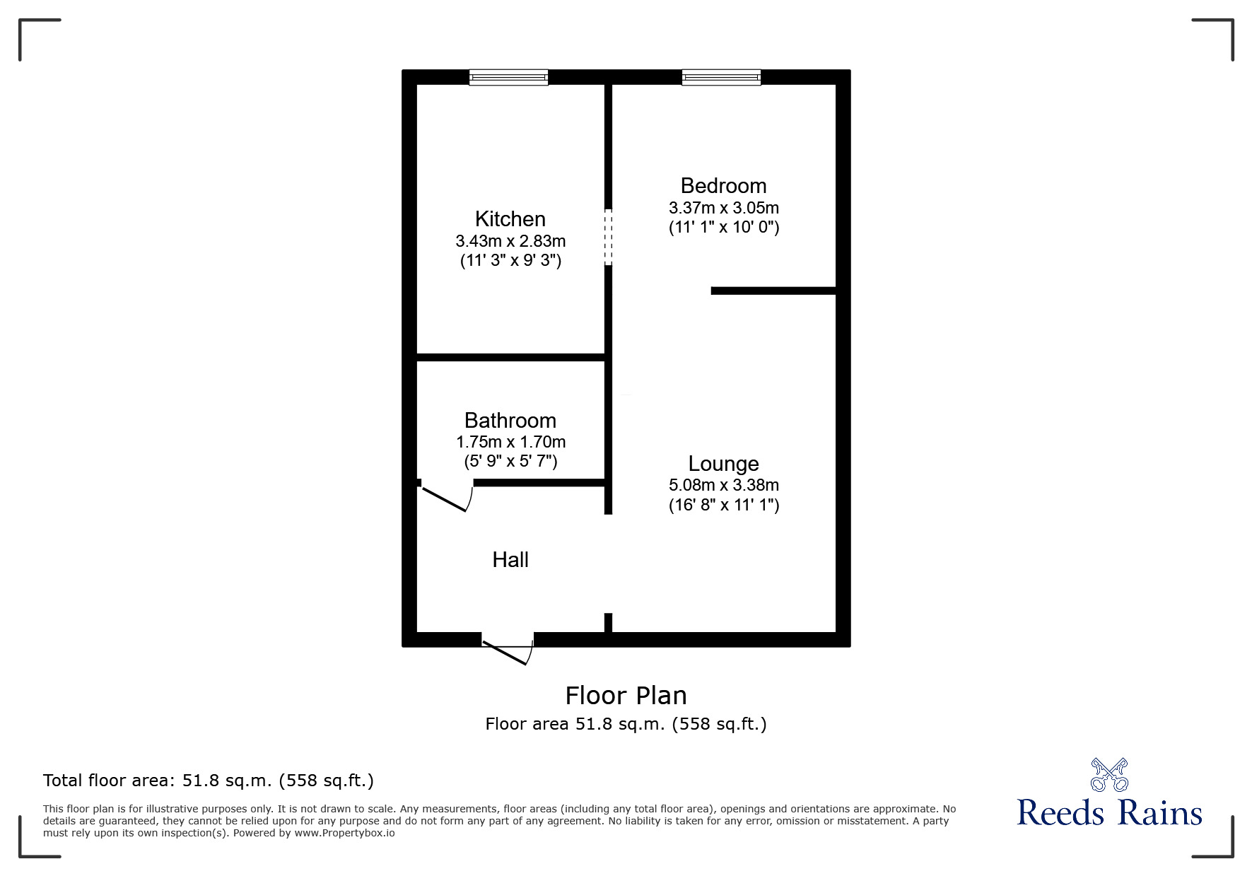 Floorplan of 1 bedroom  Flat to rent, Stowell Street, Liverpool, Merseyside, L7