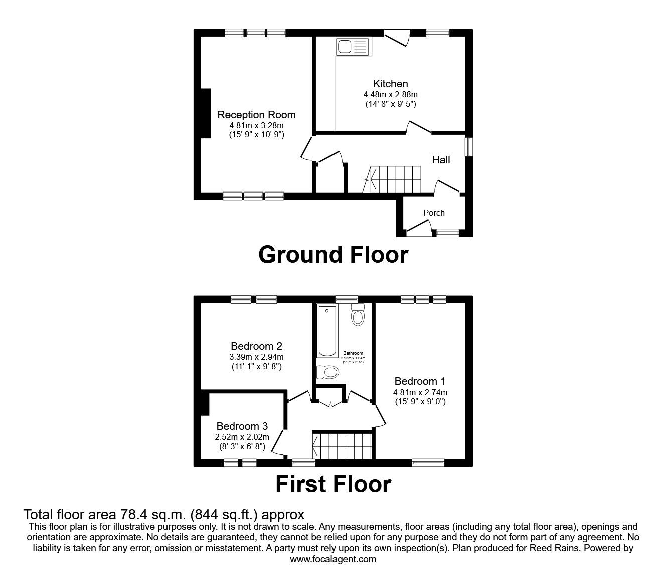 Floorplan of 3 bedroom Semi Detached House for sale, Selsey Close, Liverpool, Merseyside, L7