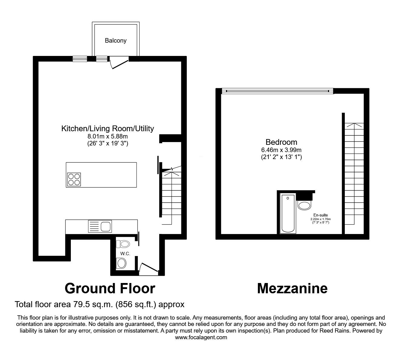 Floorplan of 1 bedroom  Flat for sale, The Collegiate, Liverpool, Merseyside, L6
