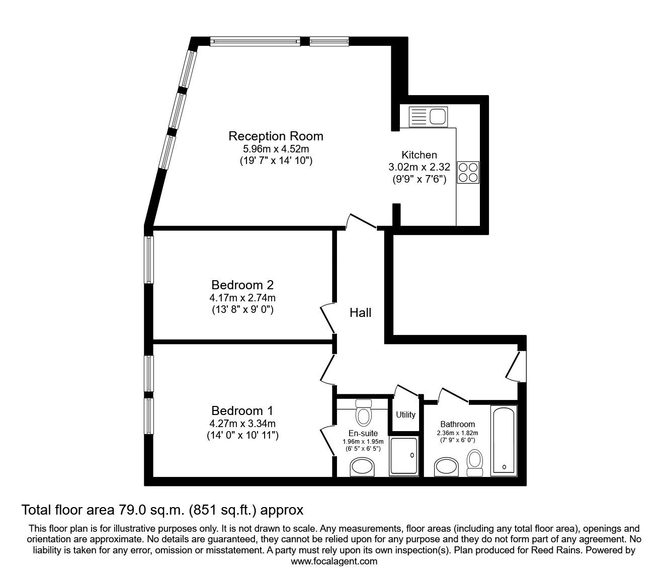 Floorplan of 2 bedroom  Flat for sale, Brook Street, Liverpool, Merseyside, L3