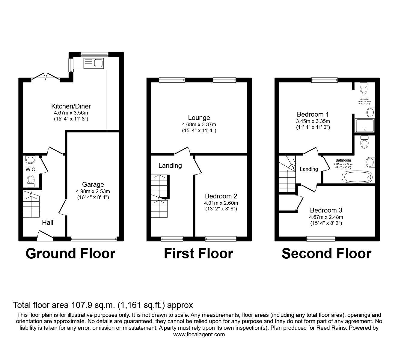 Floorplan of 3 bedroom  House to rent, Harbour Drive, Liverpool, Merseyside, L19