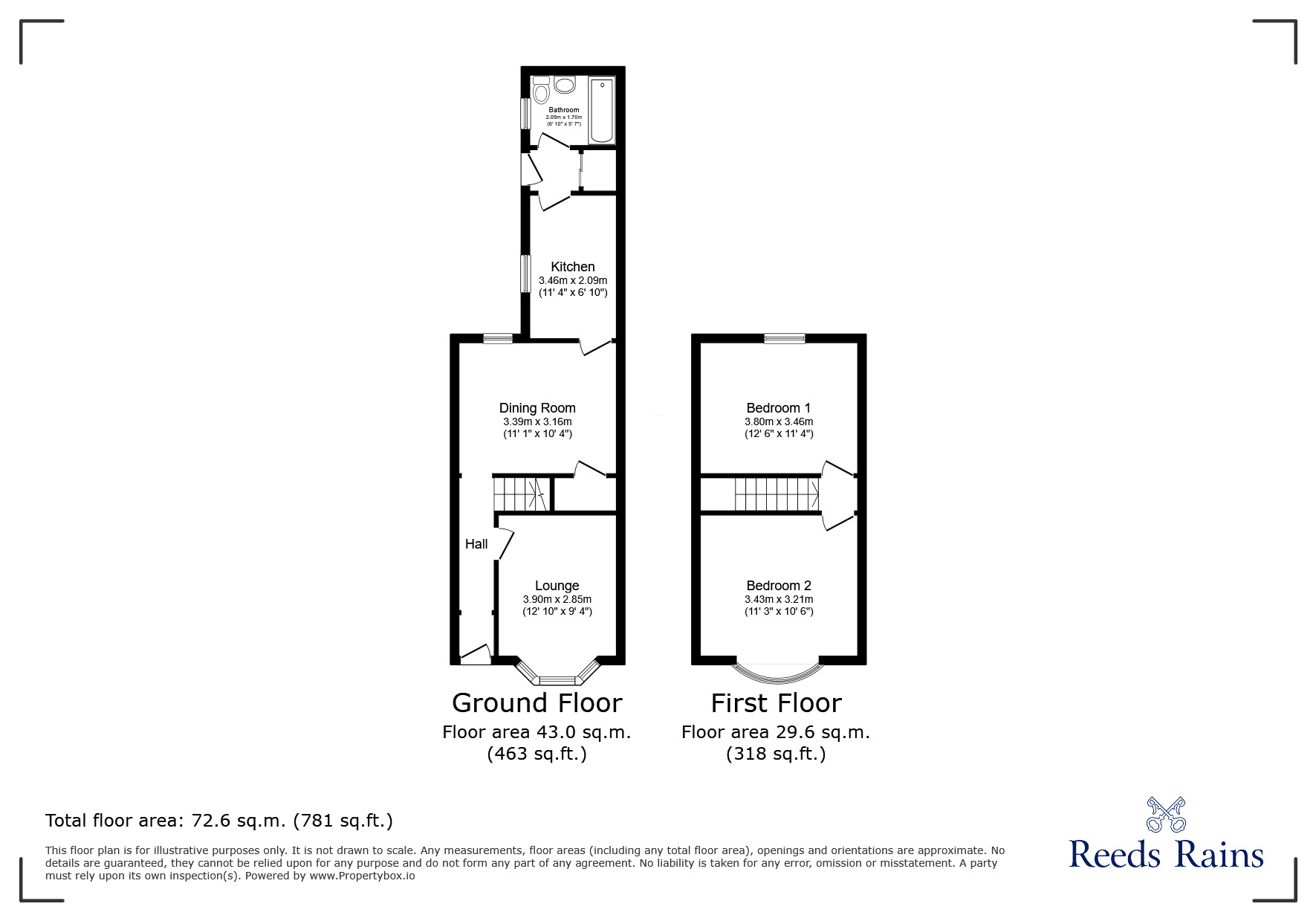 Floorplan of 2 bedroom Mid Terrace House for sale, Sutcliffe Street, Liverpool, Merseyside, L6