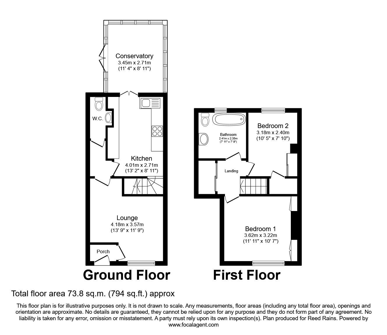 Floorplan of 2 bedroom Mid Terrace House for sale, Eaton Road North, Liverpool, Merseyside, L12