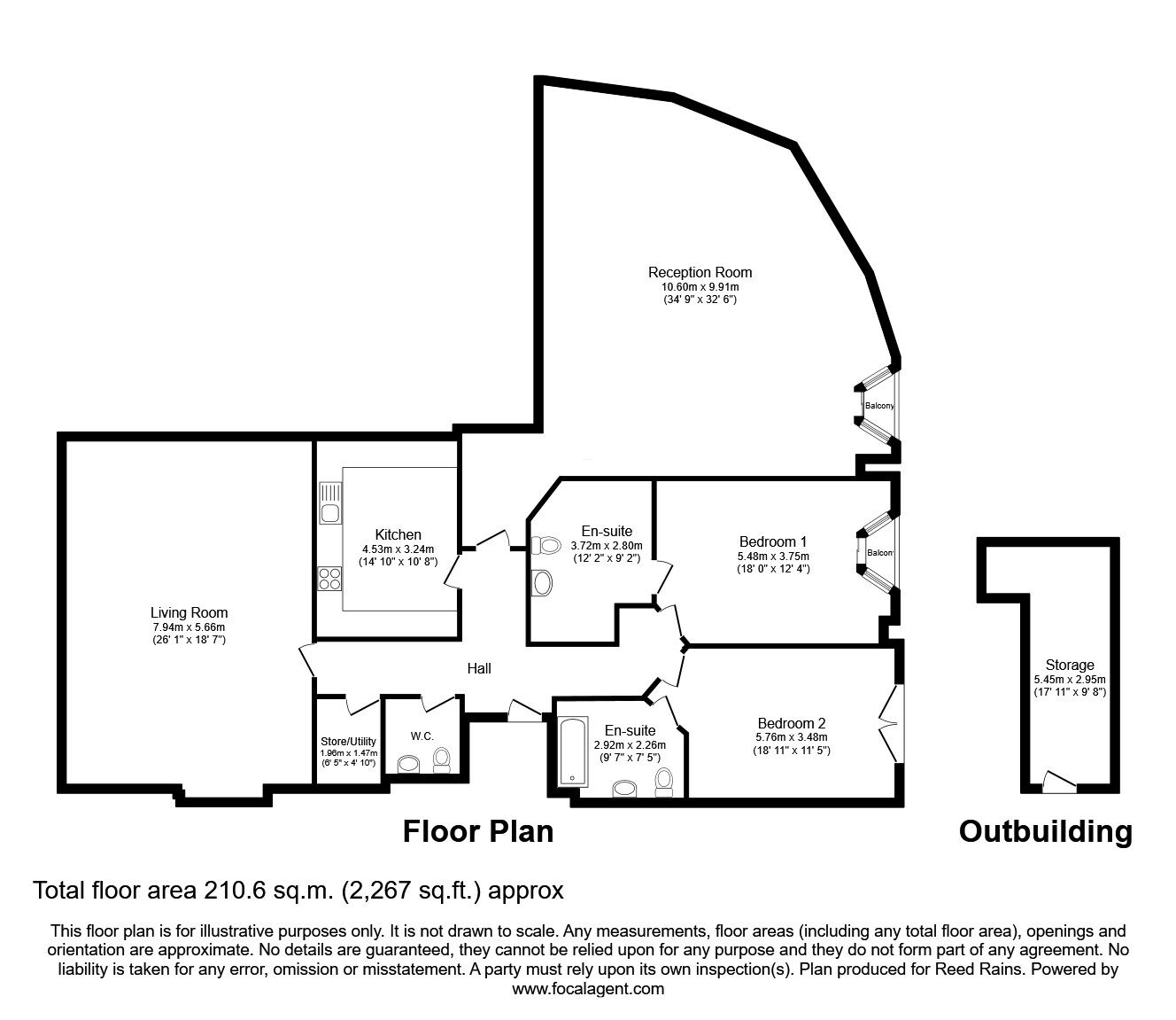Floorplan of 2 bedroom  Flat for sale, The Colonnades, Albert Dock, Merseyside, L3