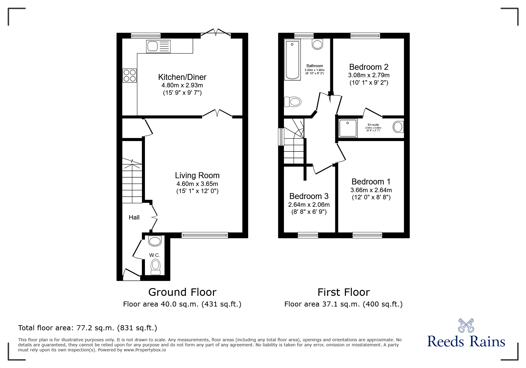 Floorplan of 3 bedroom  House to rent, Railbrook Hey, Old Swan, Merseyside, L13