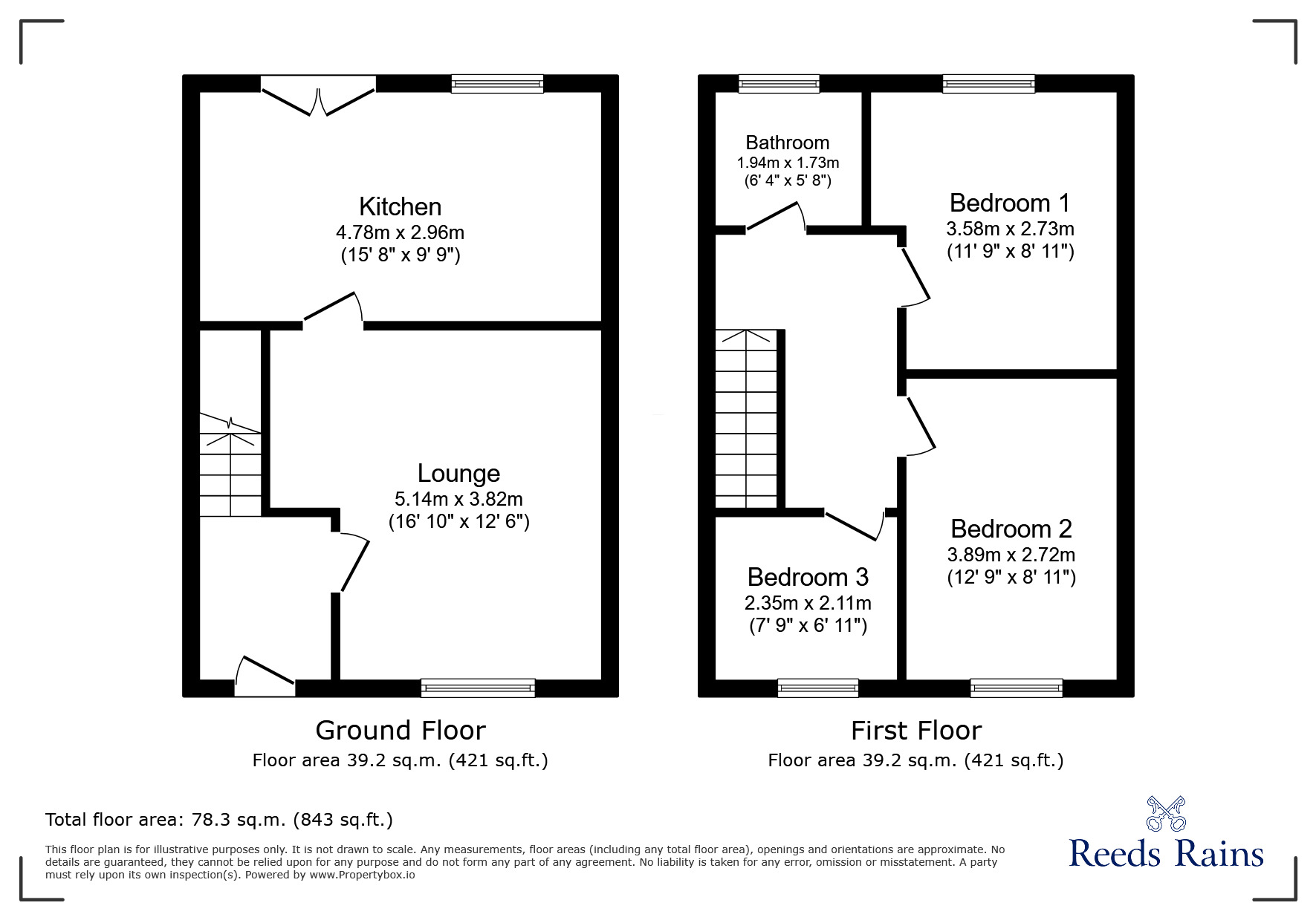 Floorplan of 3 bedroom Detached House to rent, Long Lane, Wavertree, Merseyside, L15