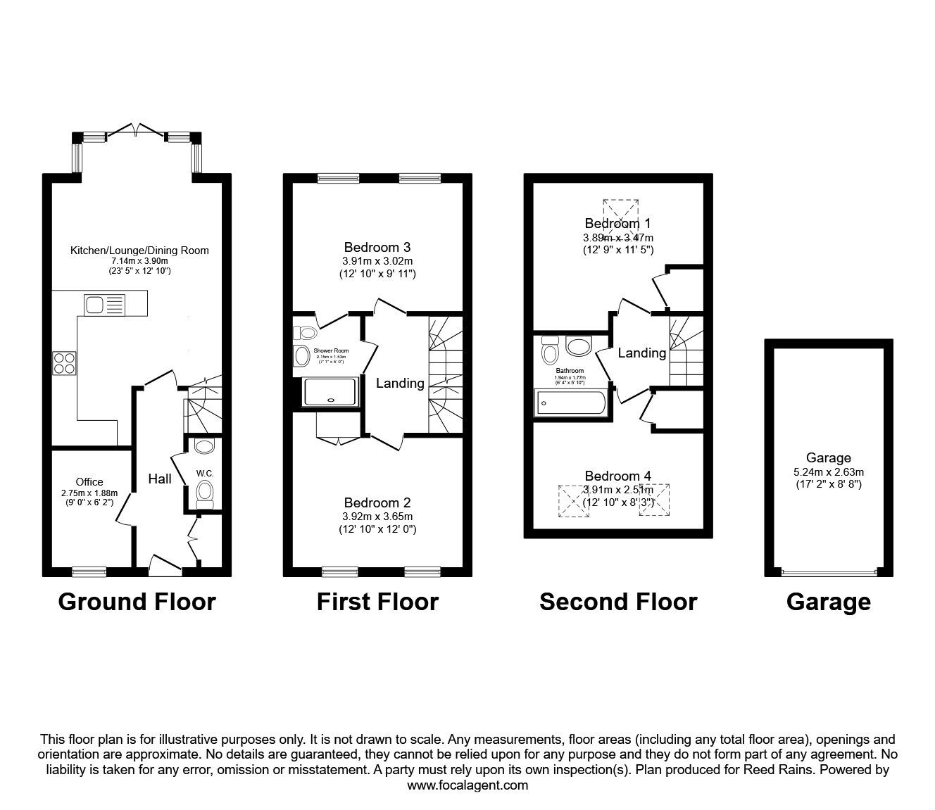 Floorplan of 4 bedroom Semi Detached House for sale, Bamford Drive, Liverpool, Merseyside, L6