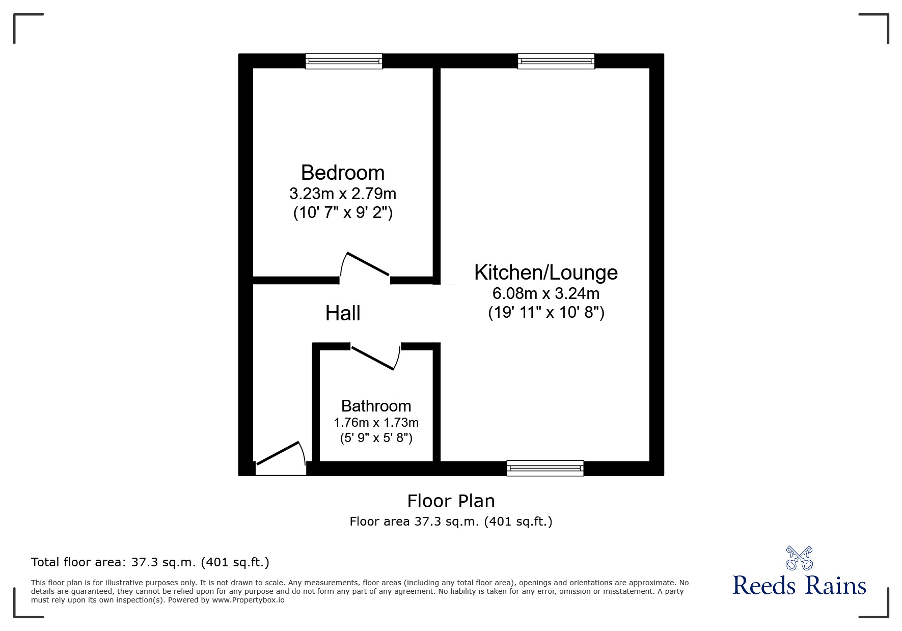 Floorplan of 1 bedroom  Flat to rent, Hardman Street, Liverpool, Merseyside, L1