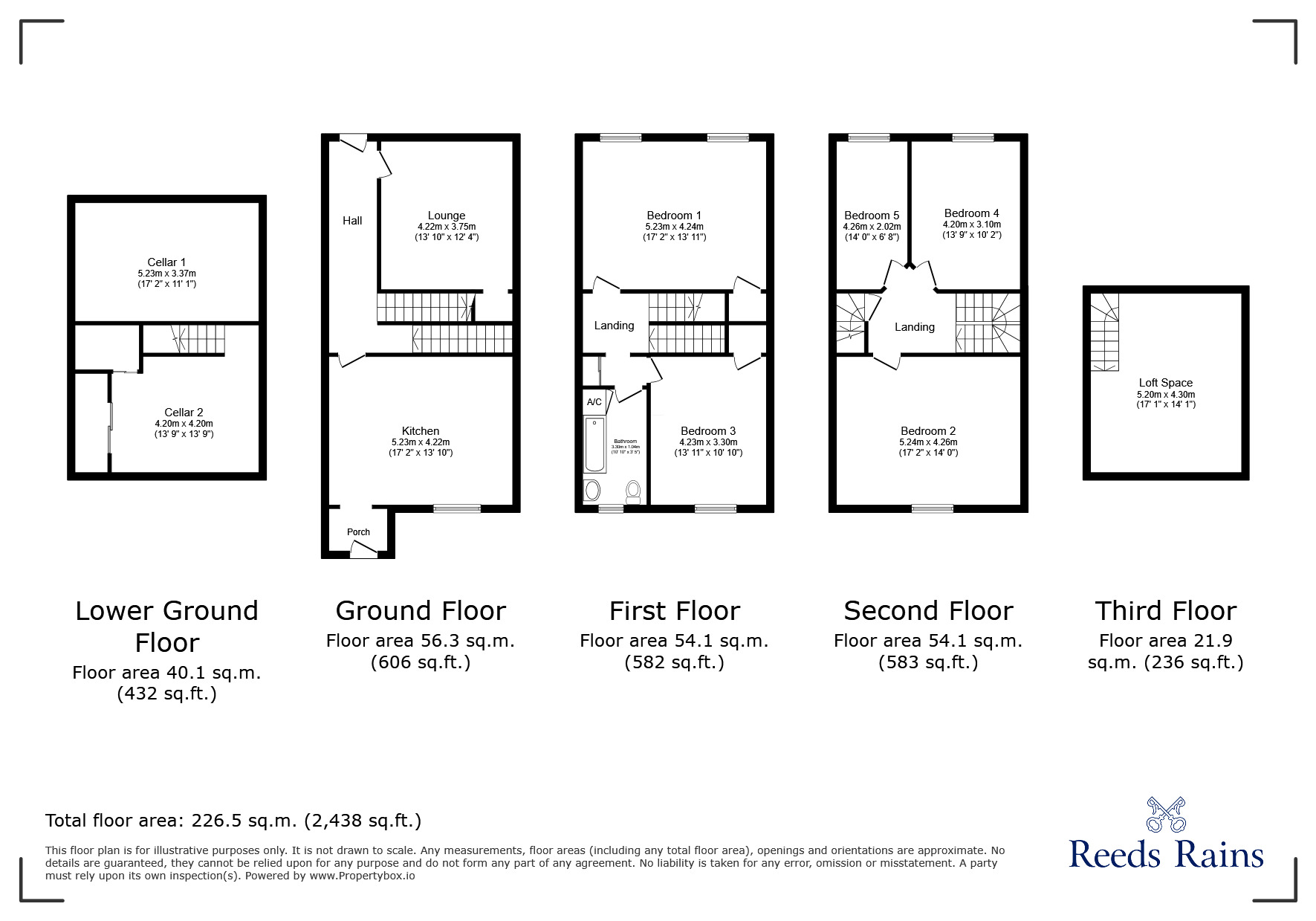 Floorplan of 5 bedroom Mid Terrace House for sale, Grove Street, Edge Hill, Merseyside, L7