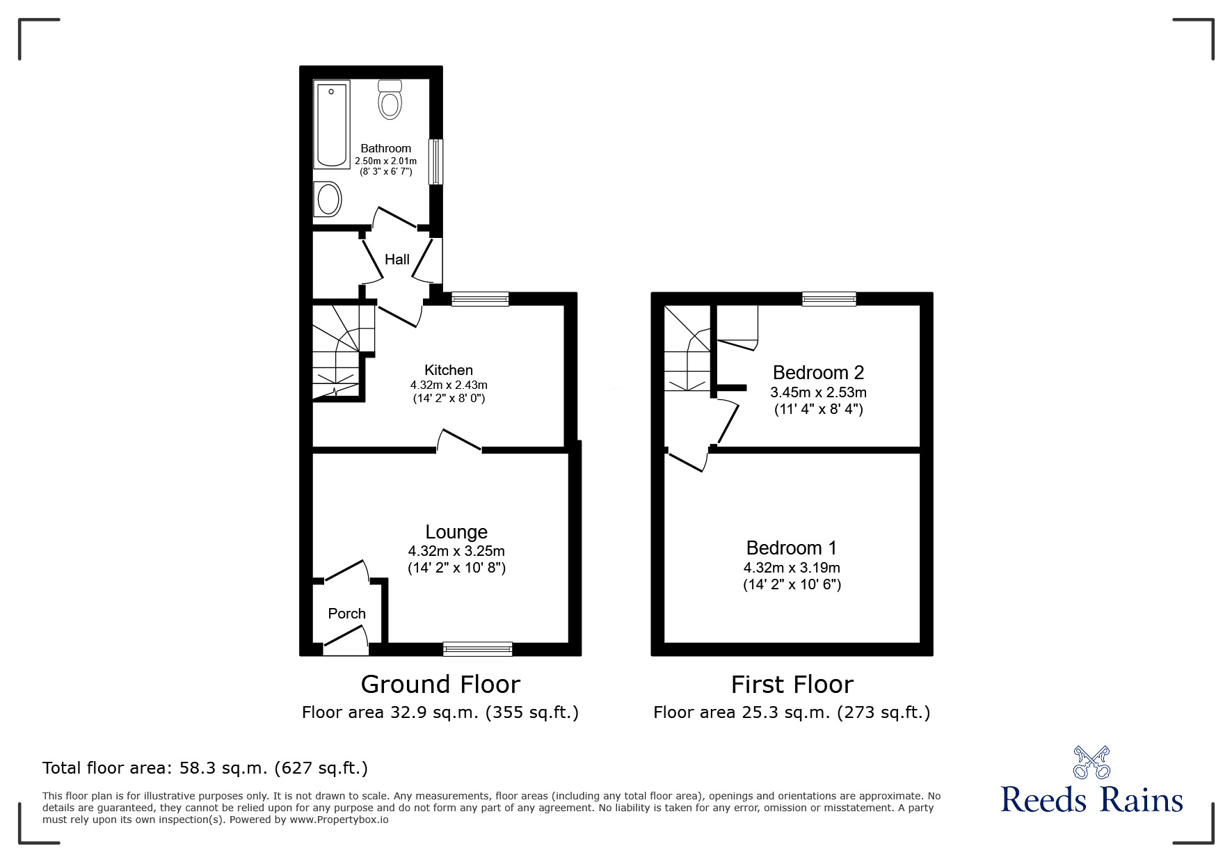 Floorplan of 2 bedroom Mid Terrace House for sale, Roderick Road, Liverpool, Merseyside, L4
