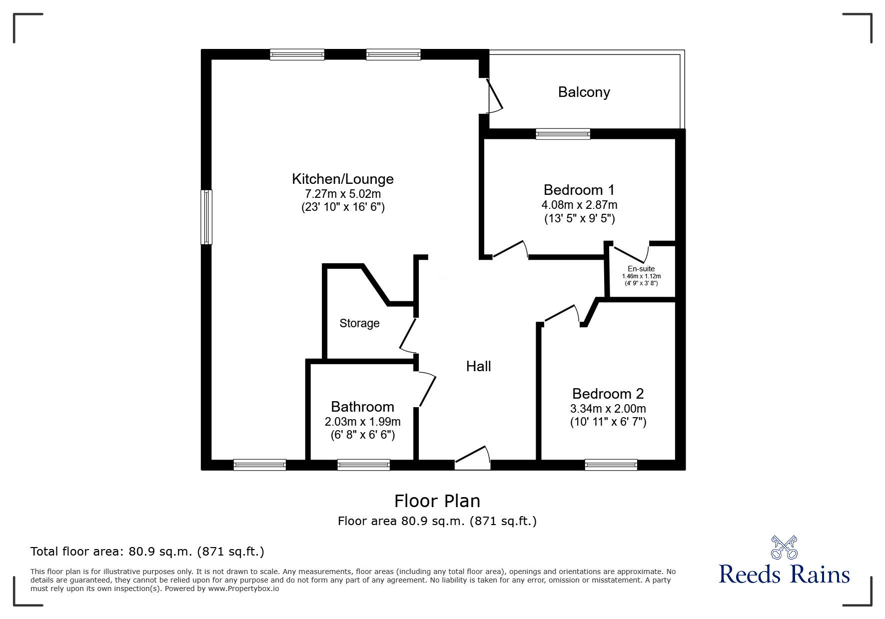 Floorplan of 2 bedroom  Flat to rent, Park Lane, Liverpool, Merseyside, L1