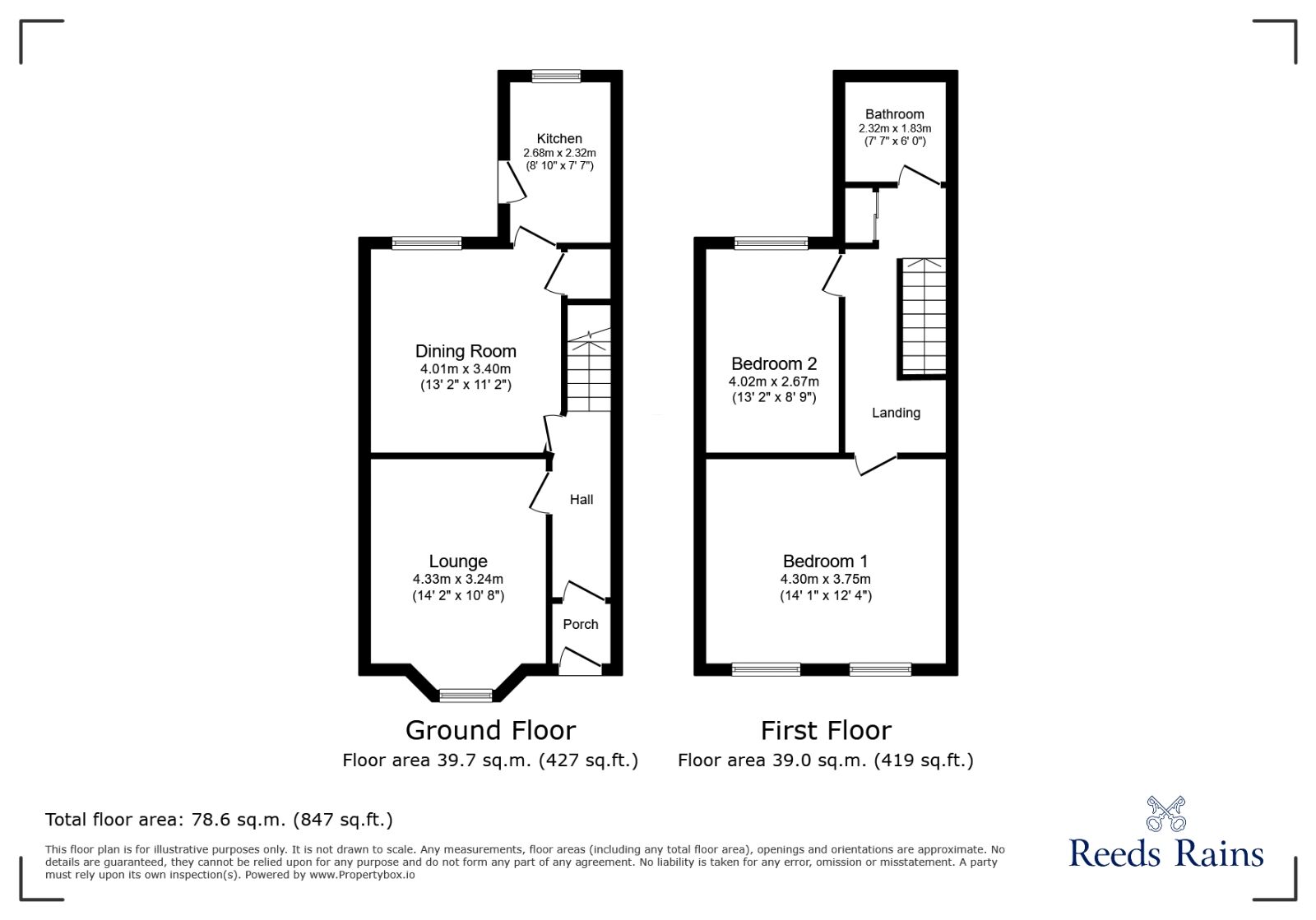 Floorplan of 2 bedroom Mid Terrace House for sale, Melrose Road, Kirkdale, Merseyside, L4