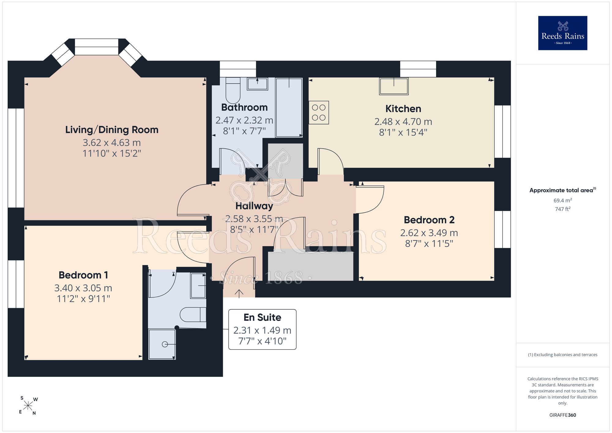 Floorplan of 2 bedroom Flat for sale, South Ferry Quay, Liverpool, Merseyside, L3