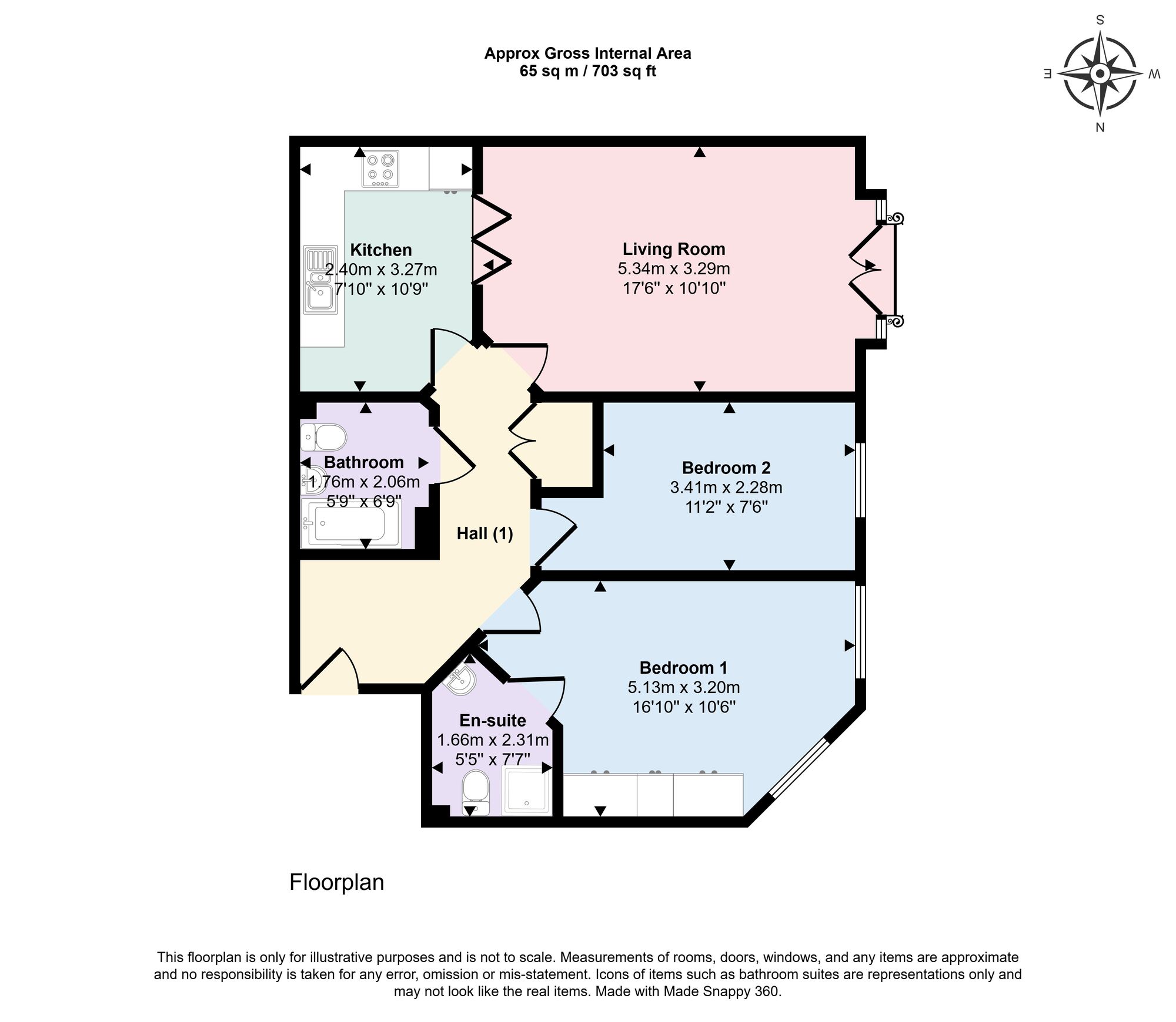 Floorplan of 2 bedroom Flat for sale, Quebec Quay, Liverpool, Merseyside, L3