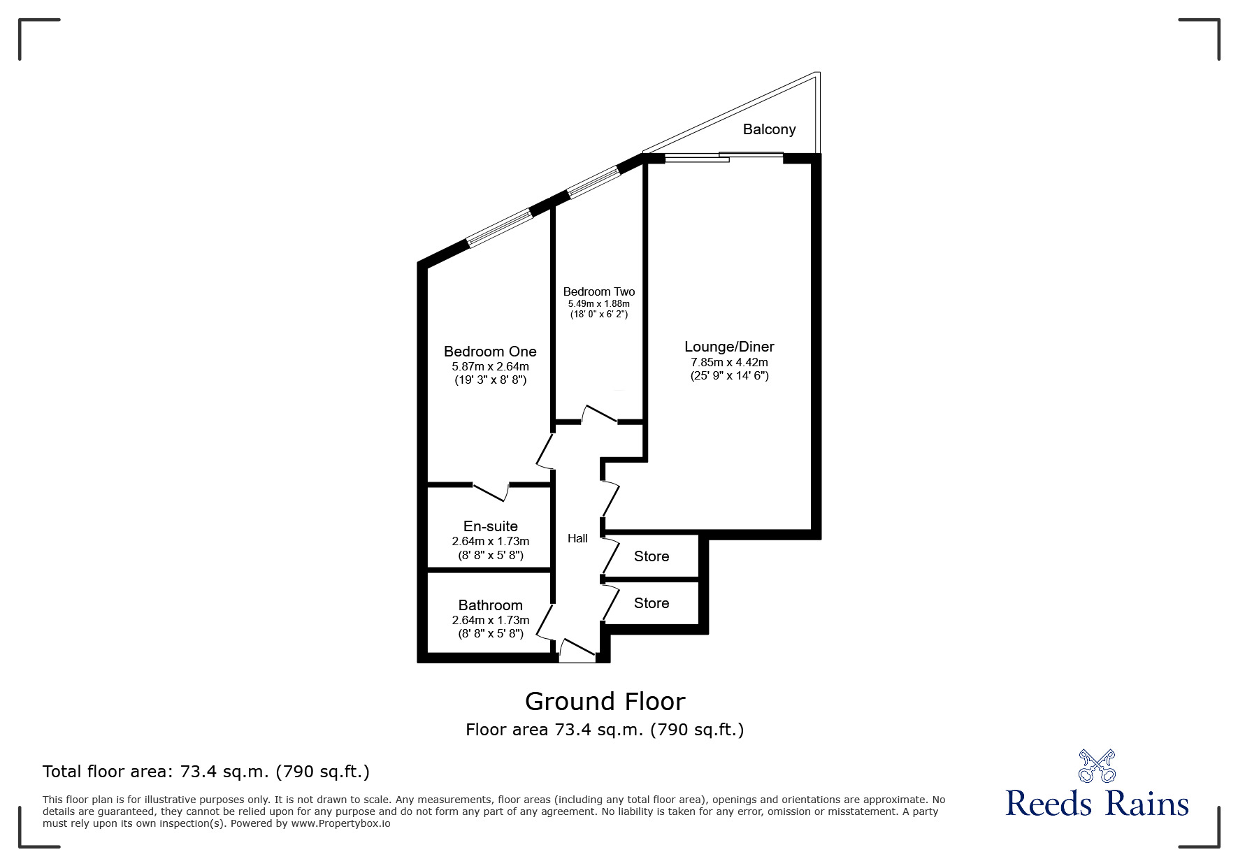 Floorplan of 2 bedroom Flat to rent, St. Pauls Square, Liverpool, Merseyside, L3