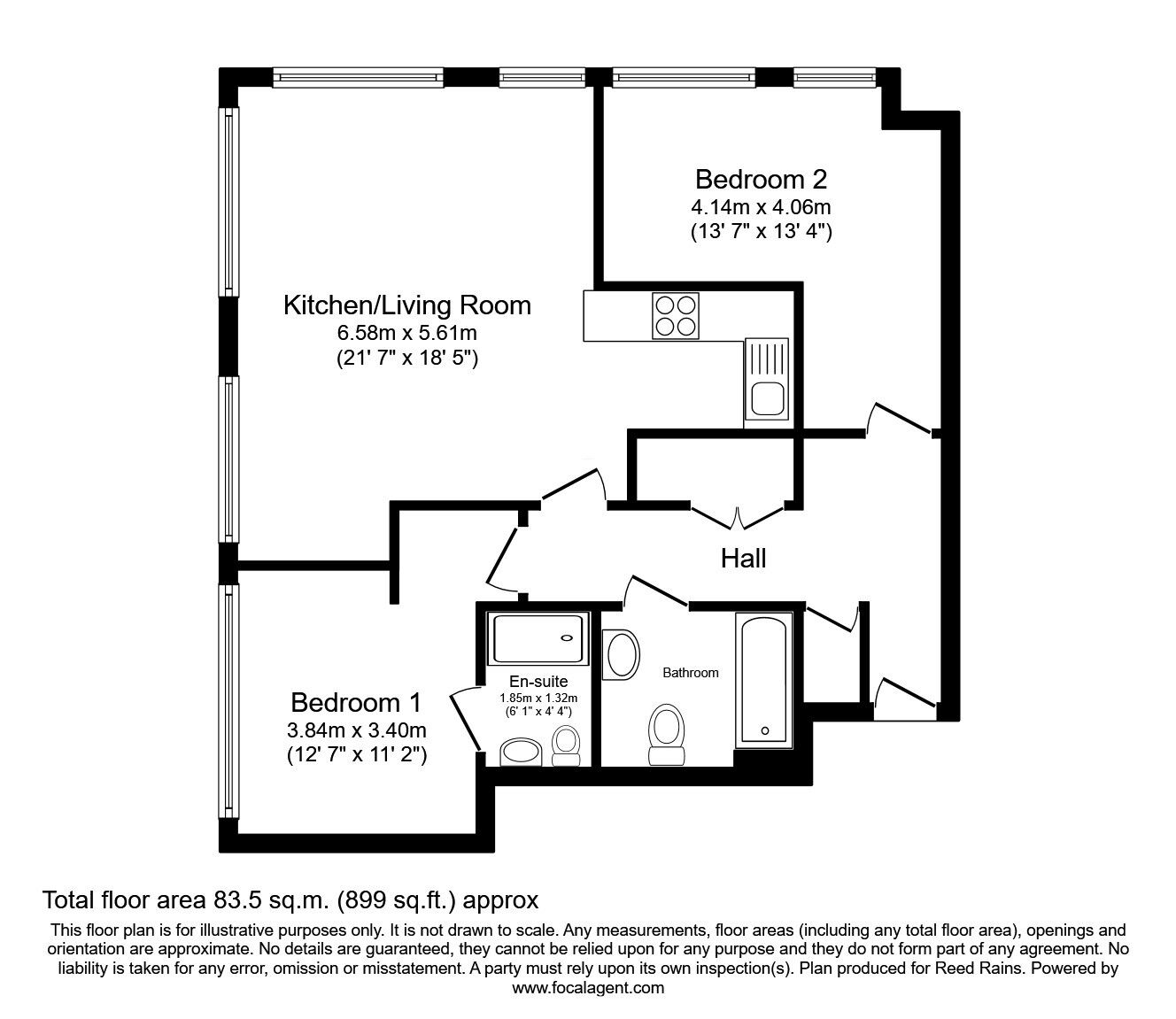 Floorplan of 2 bedroom Flat for sale, Strand Street, Liverpool, Merseyside, L1