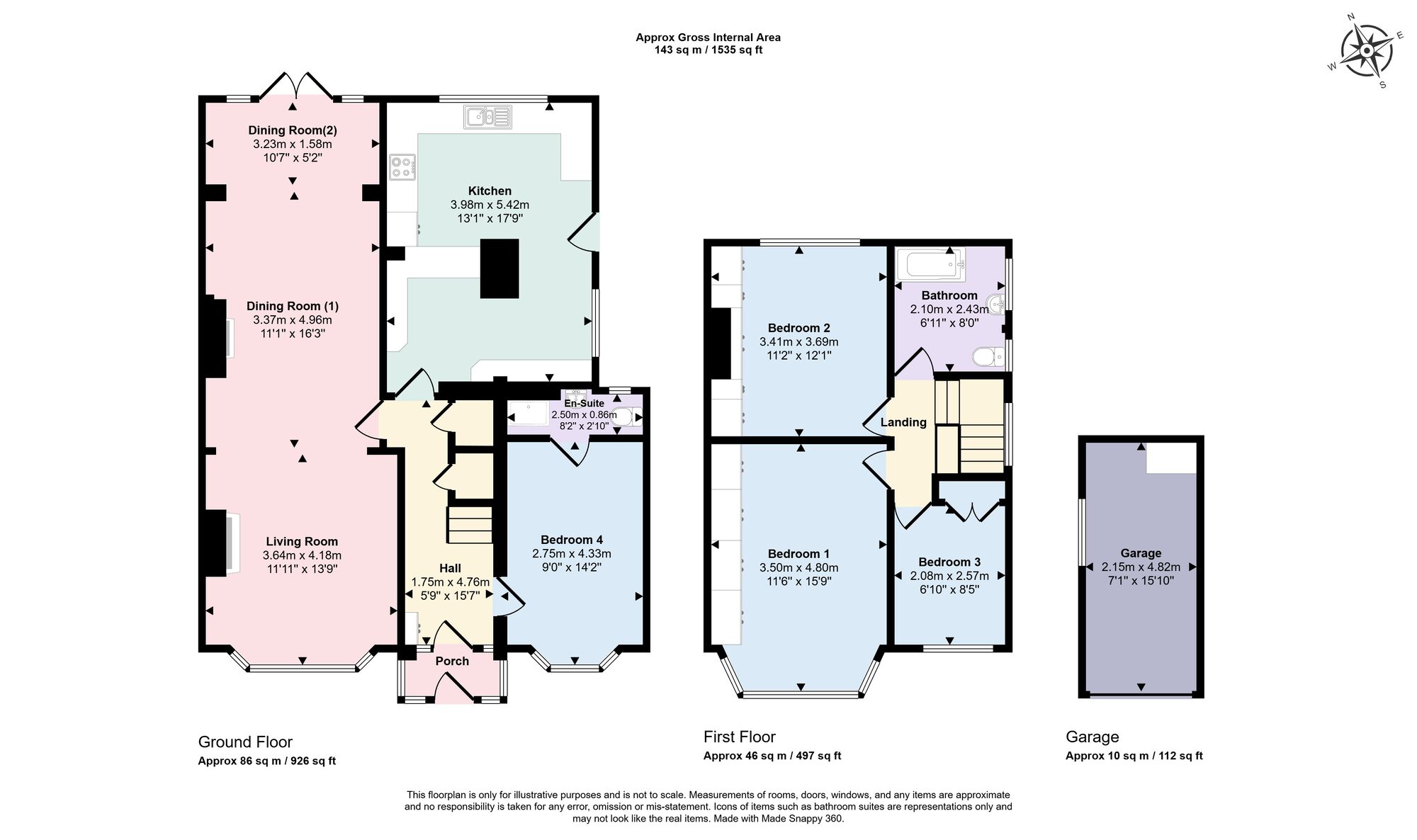 Floorplan of 4 bedroom Semi Detached House for sale, Eaton Road, West Derby, Merseyside, L12