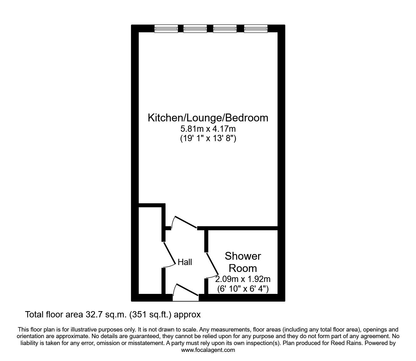 Floorplan of Flat to rent, The Strand, Liverpool, Merseyside, L2