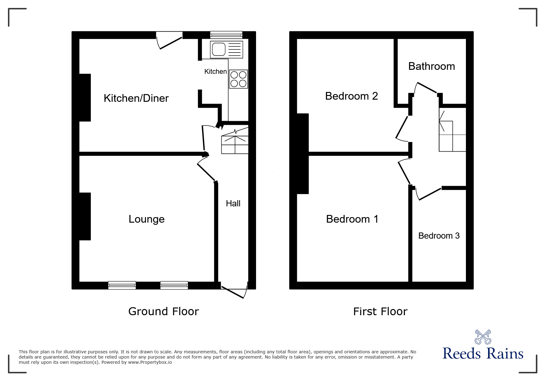 Floorplan of 3 bedroom Mid Terrace House to rent, Fairbairn Road, Liverpool, Merseyside, L22