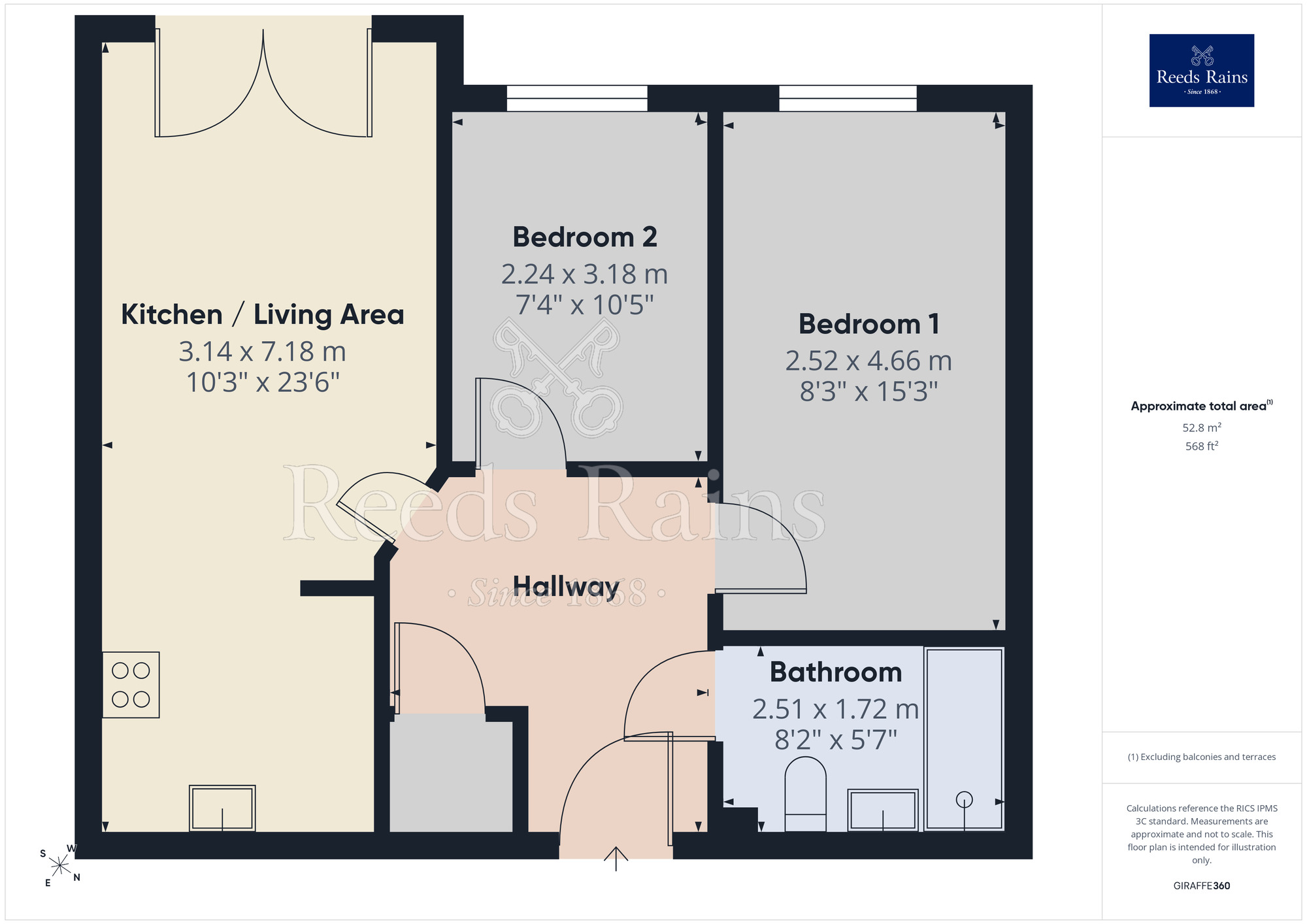 Floorplan of 2 bedroom Flat for sale, Bankside Court, Field Lane, Liverpool, L21