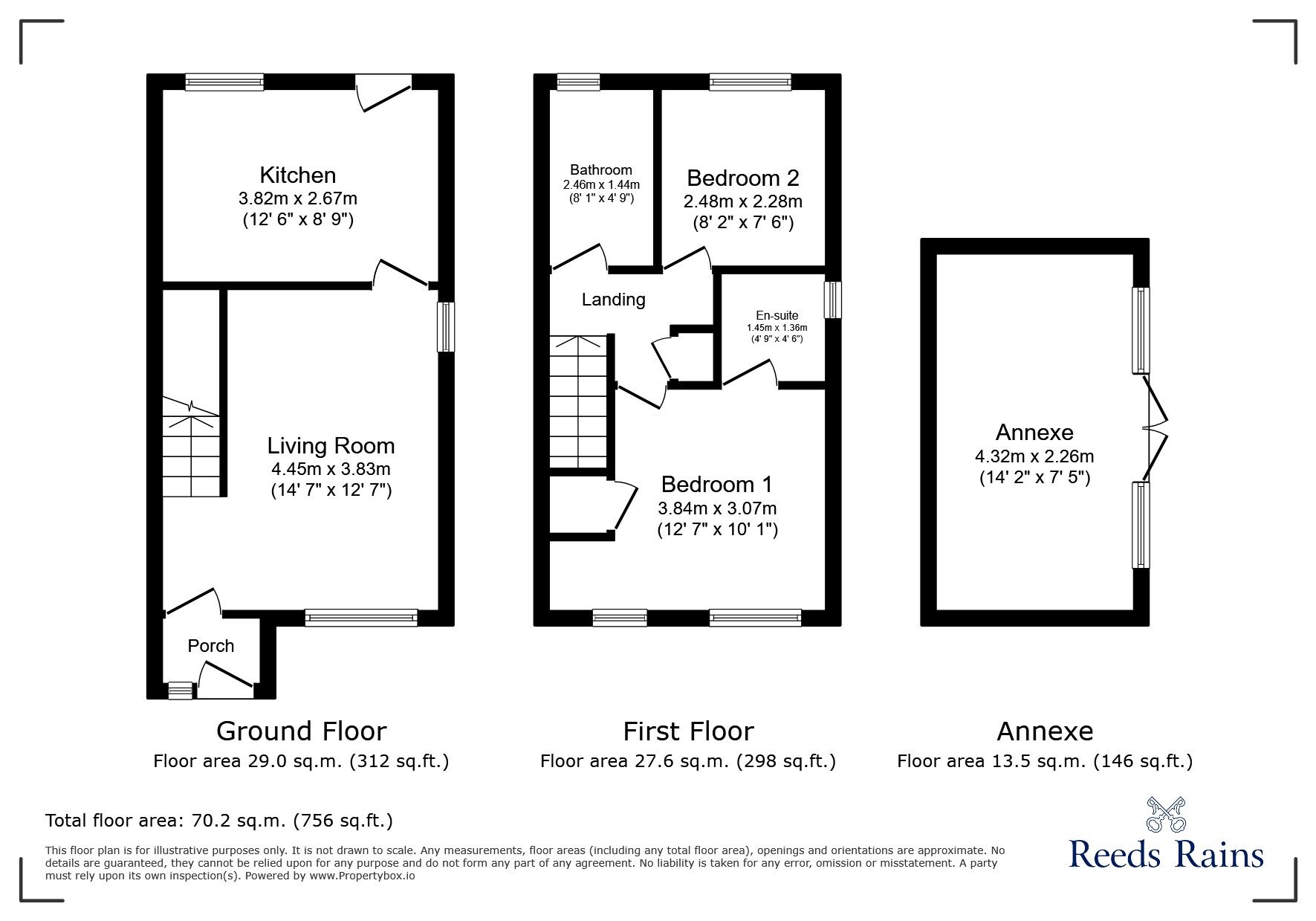 Floorplan of 2 bedroom Semi Detached House for sale, Roxborough Walk, Liverpool, Merseyside, L25