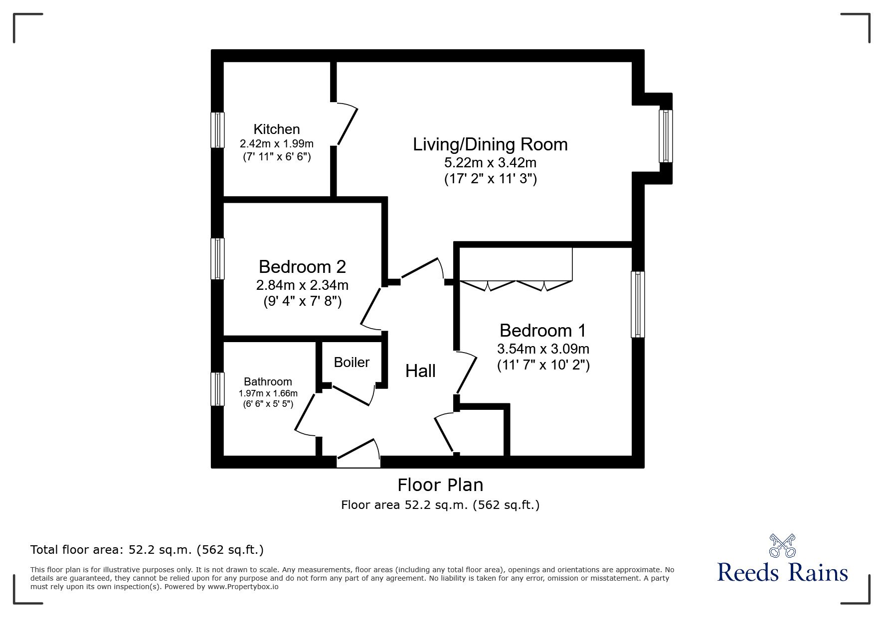 Floorplan of 2 bedroom Flat for sale, Princes Gardens, Highfield Street, Merseyside, L3