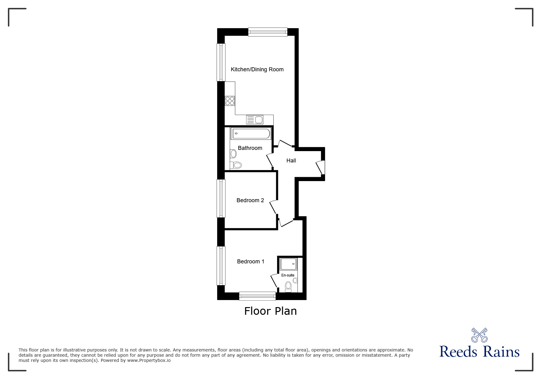 Floorplan of 2 bedroom Flat to rent, Brassey Street, Liverpool, Merseyside, L8