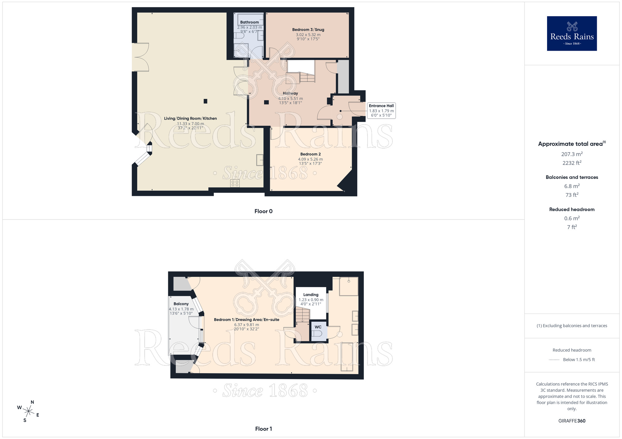 Floorplan of 3 bedroom Flat for sale, The Colonnades, Albert Dock, Merseyside, L3
